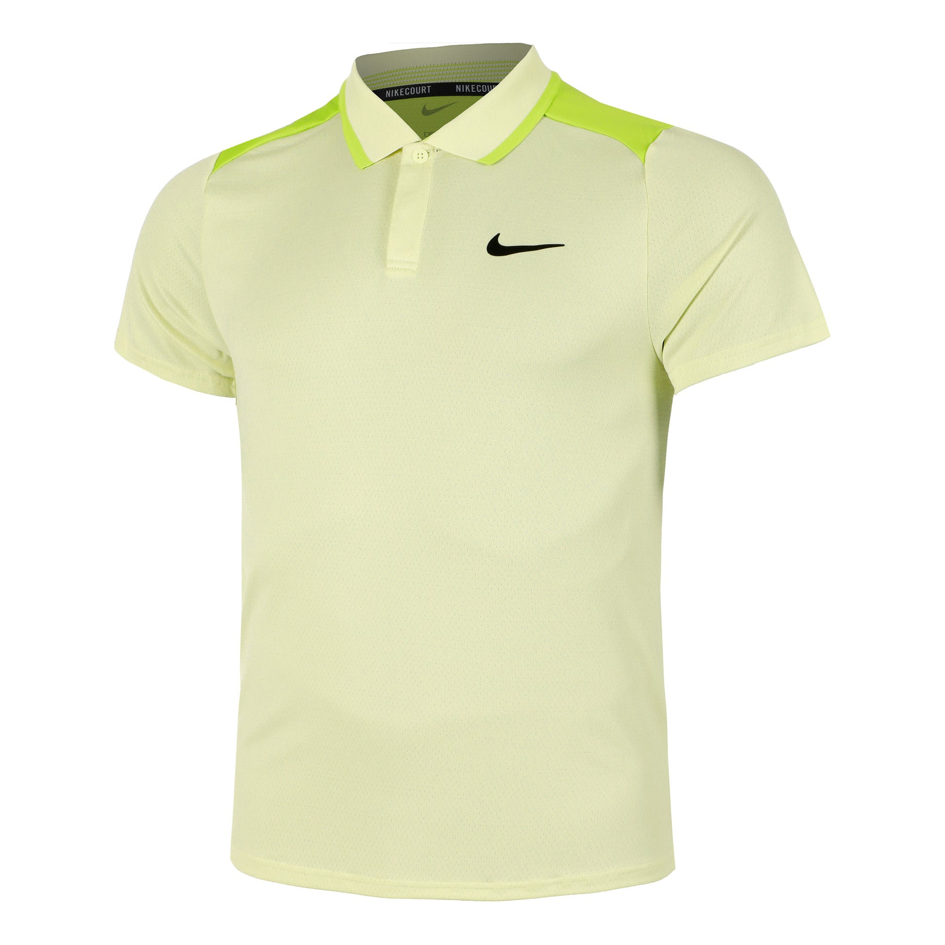 Nike Court Dri-Fit Advantage Polo Heren - geel,