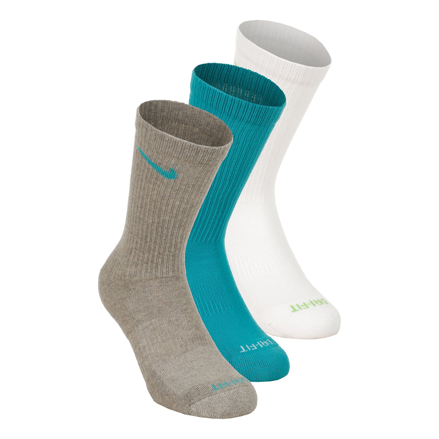 Nike Everyday Plus Cushioned Chaussettes de tennis Pack de 3 Unisex - gris, turquoise
