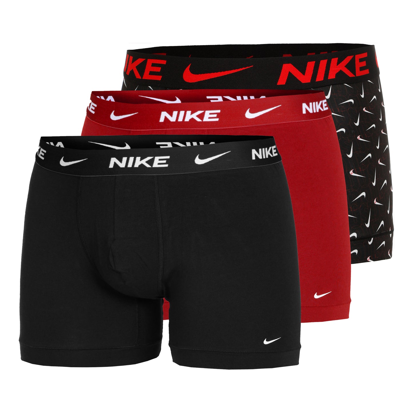 Nike Dri-Fit Essential Micro Trunk Boxershort Verpakking 3 stuks Heren - zwart, rood