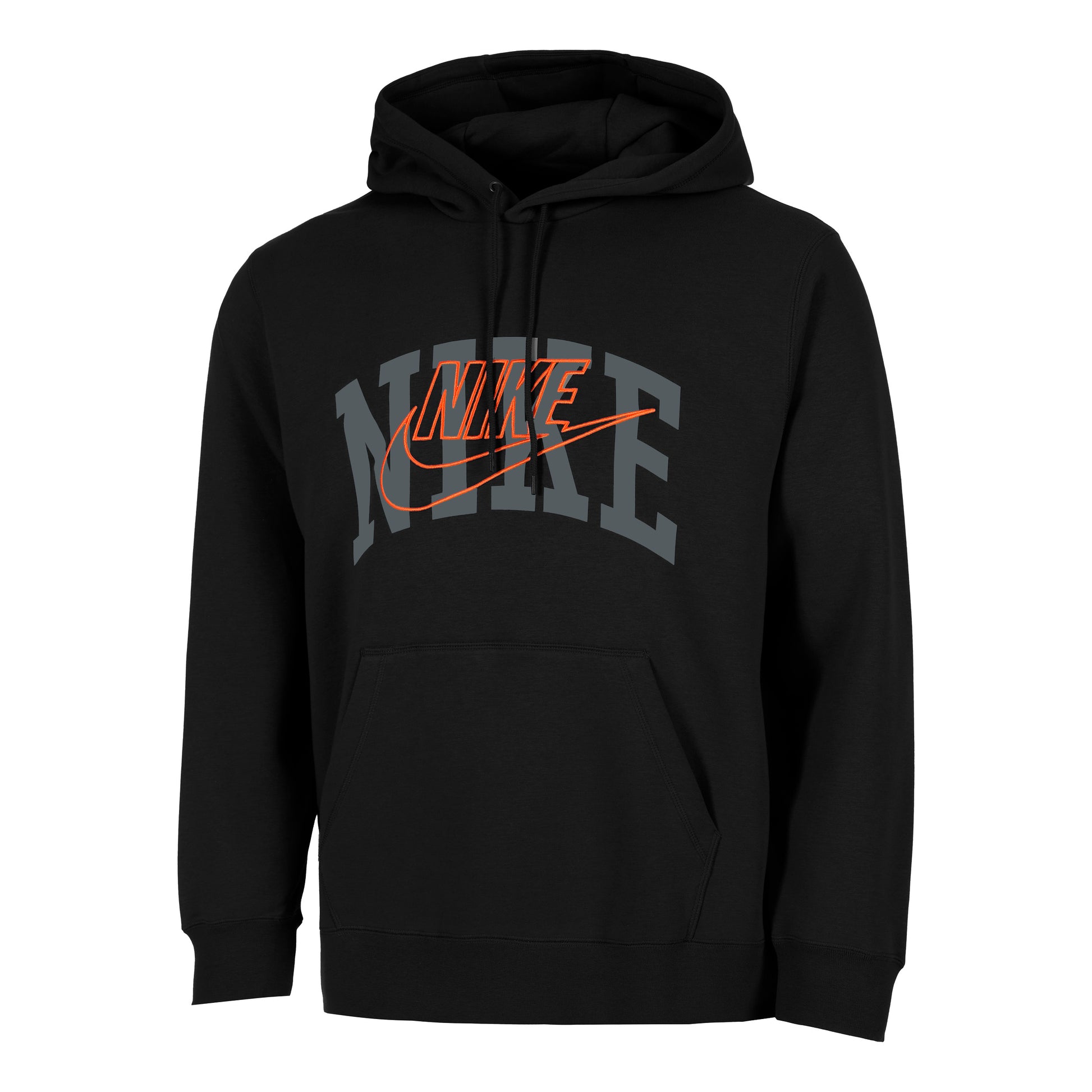 Nike Club Sweater met capuchon Heren - zwart, oranje