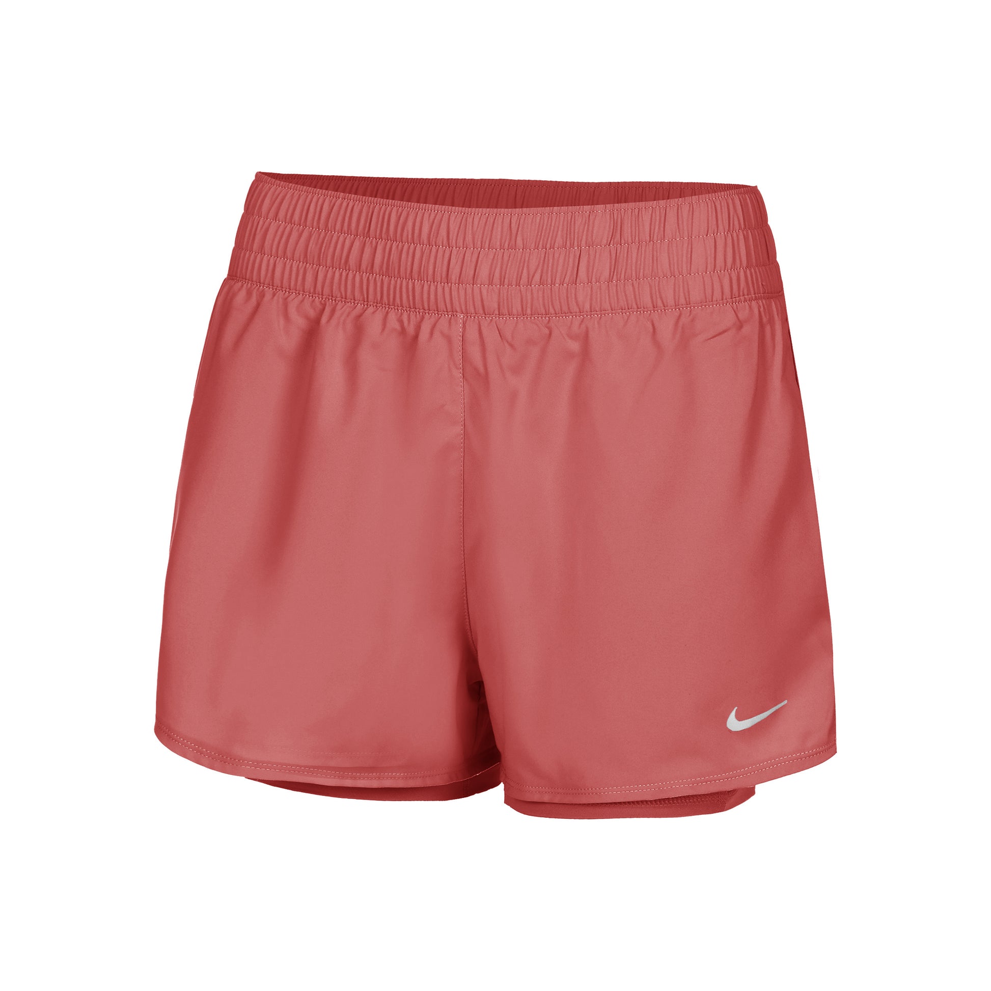 Nike Dri-Fit One High Rise 2in1 3in Shorts Dames - roze, zilver