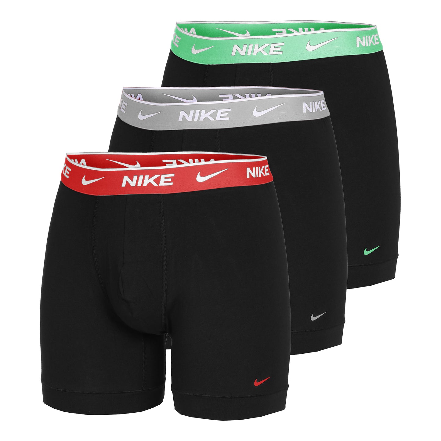 Nike Everyday Cotton Stretch Boxershort Verpakking 3 stuks Heren - zwart, veelkleurig