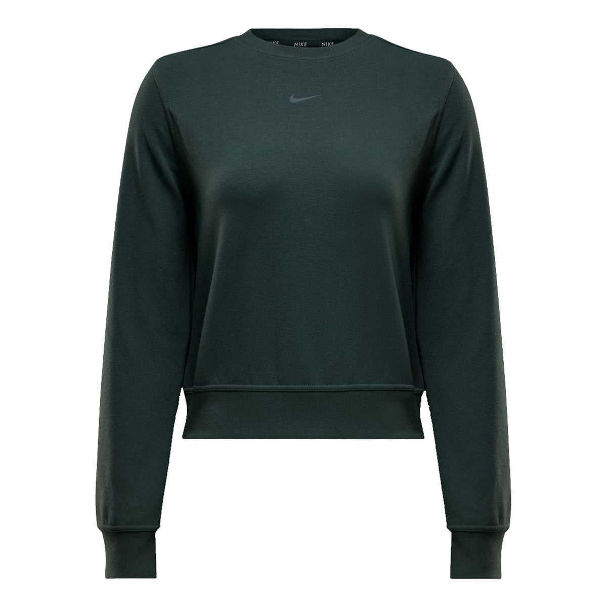 Nike Dri-Fit One Crew Sweat-shirt Femmes - vert, noir