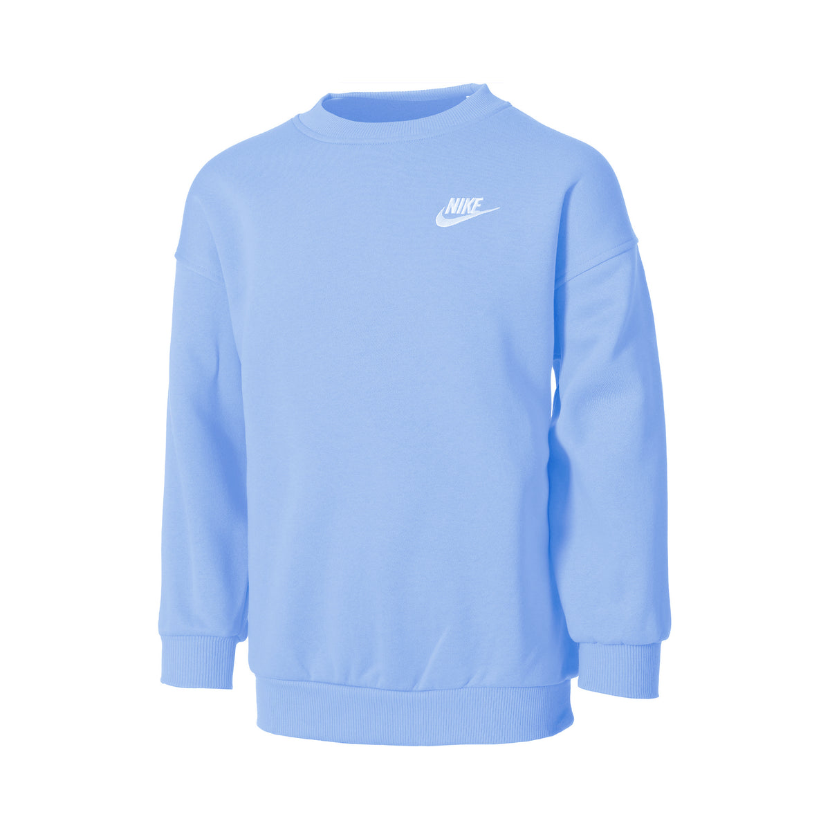 Nike Sportswear Club Fleece Oversized Crew Sweat-shirt Filles - bleu clair, blanc