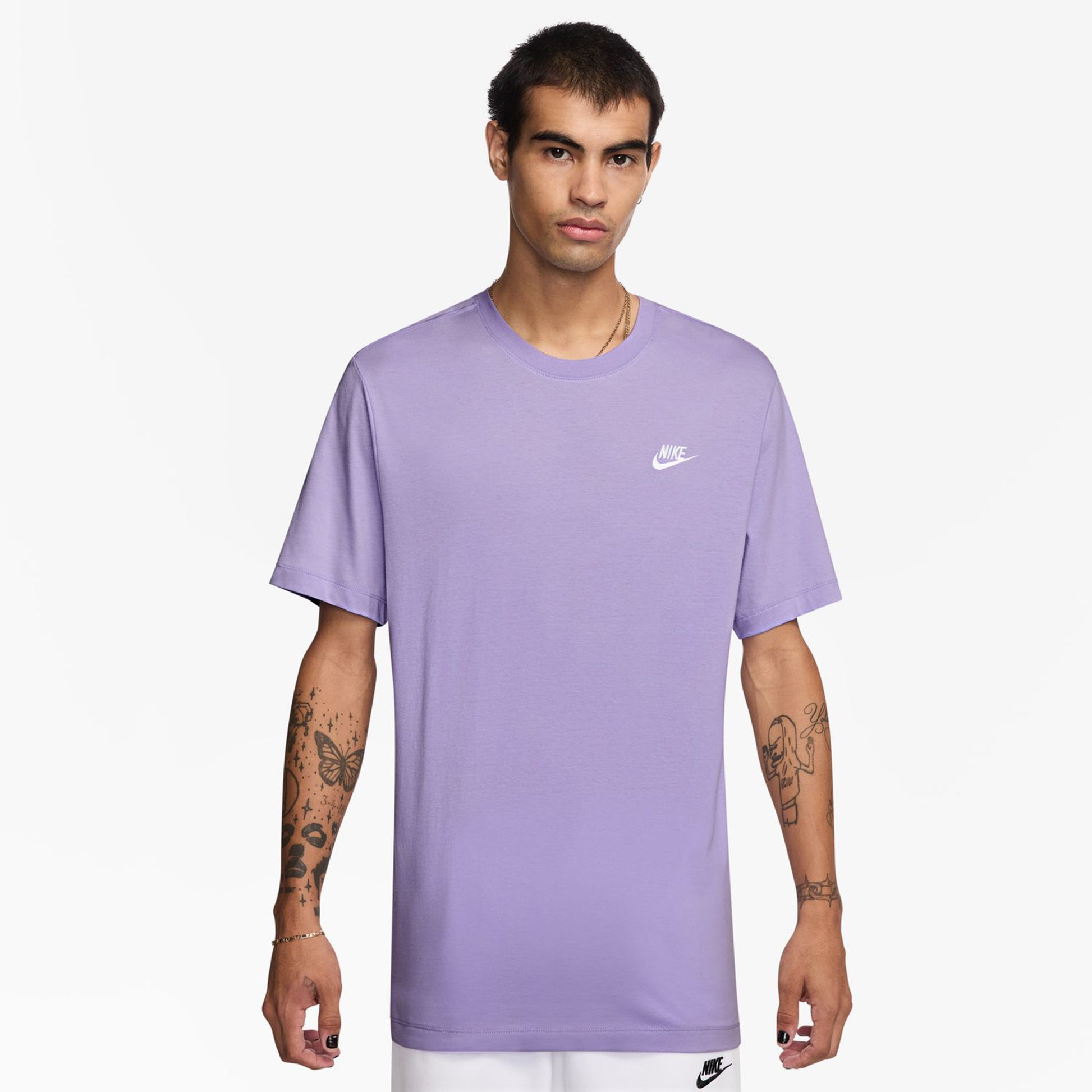 Nike Sportswear Club T-shirt Heren - paars,