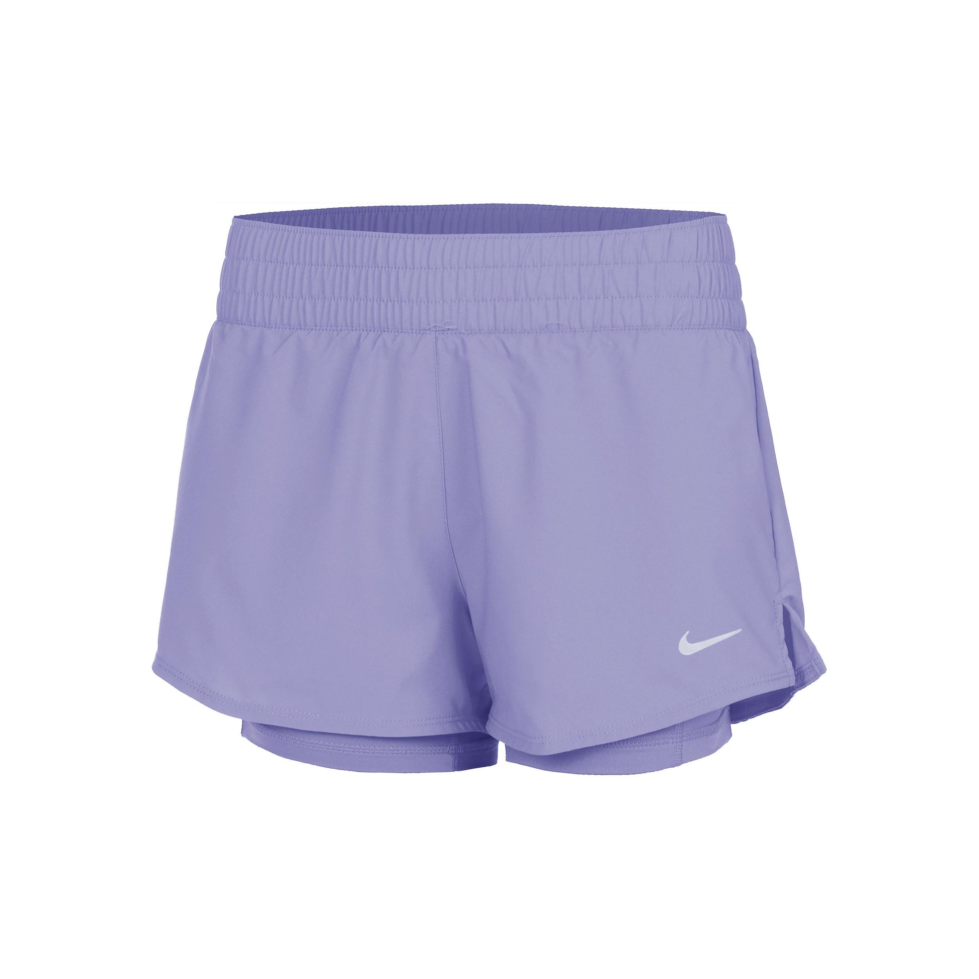 Nike Dri-Fit One Mid Rise 2in1 3in Shorts Dames - paars,