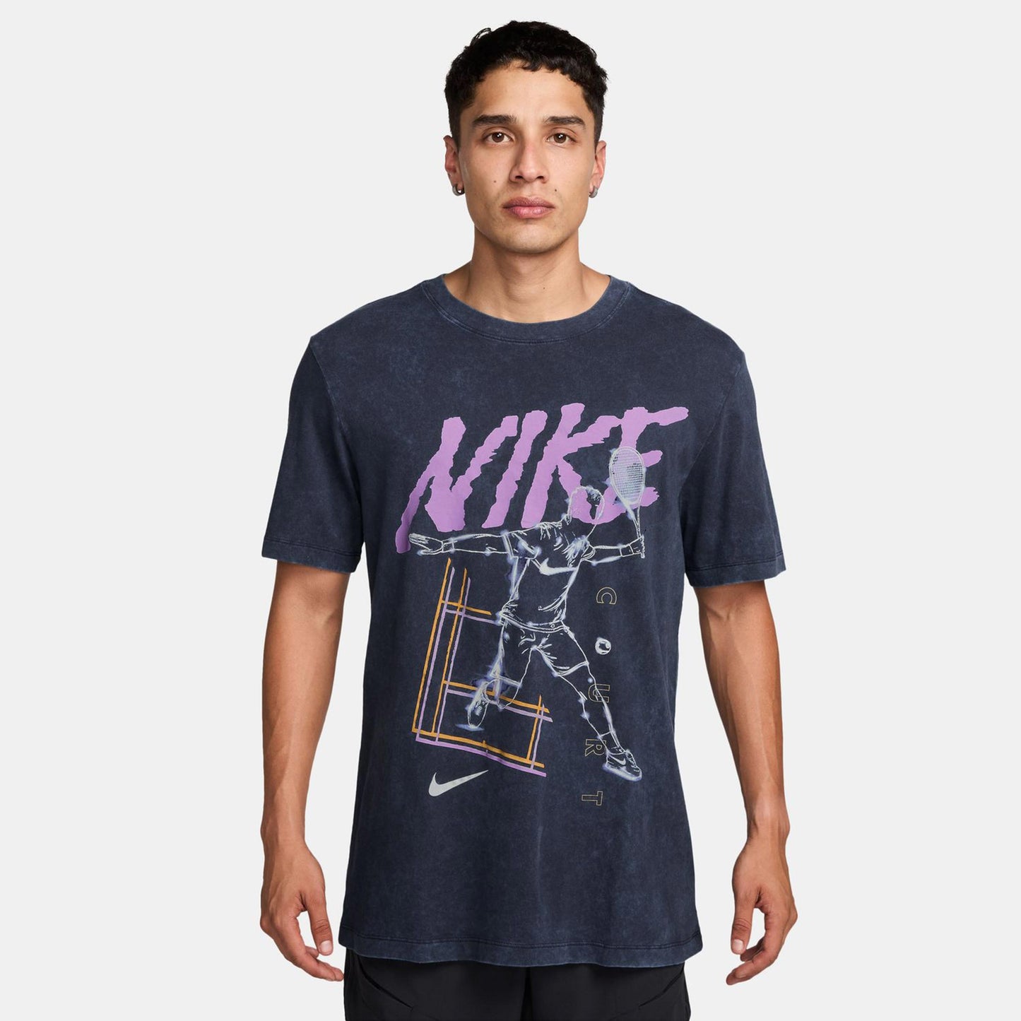 Nike Court T-shirt Hommes-Bleu Foncé,Lilas