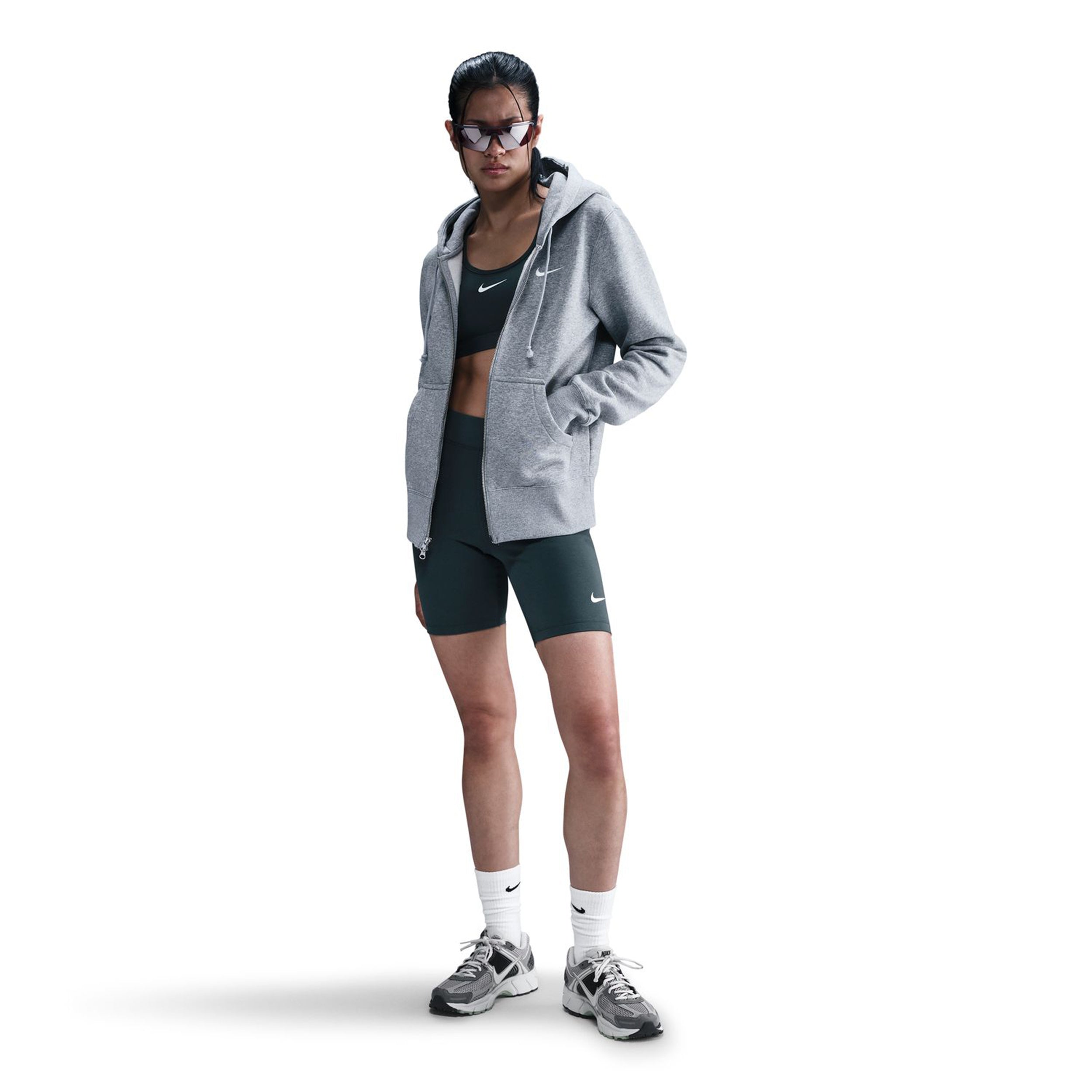 Nike Sportswear Phoenix Fleece Full-Zip Sportjas Dames-Grijs
