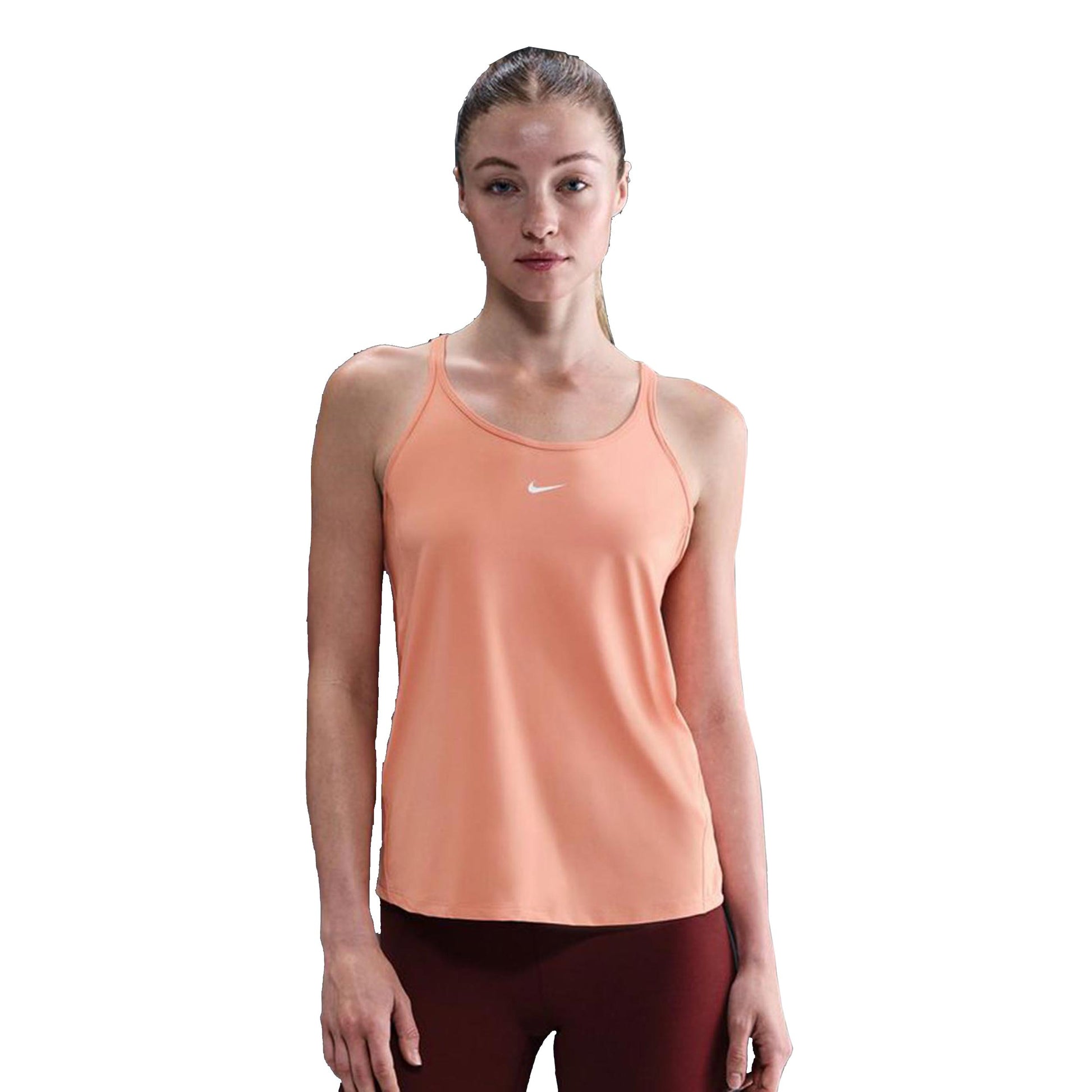 Nike One Dri-FIT Strappy Tanktop Dames-Abrikoos