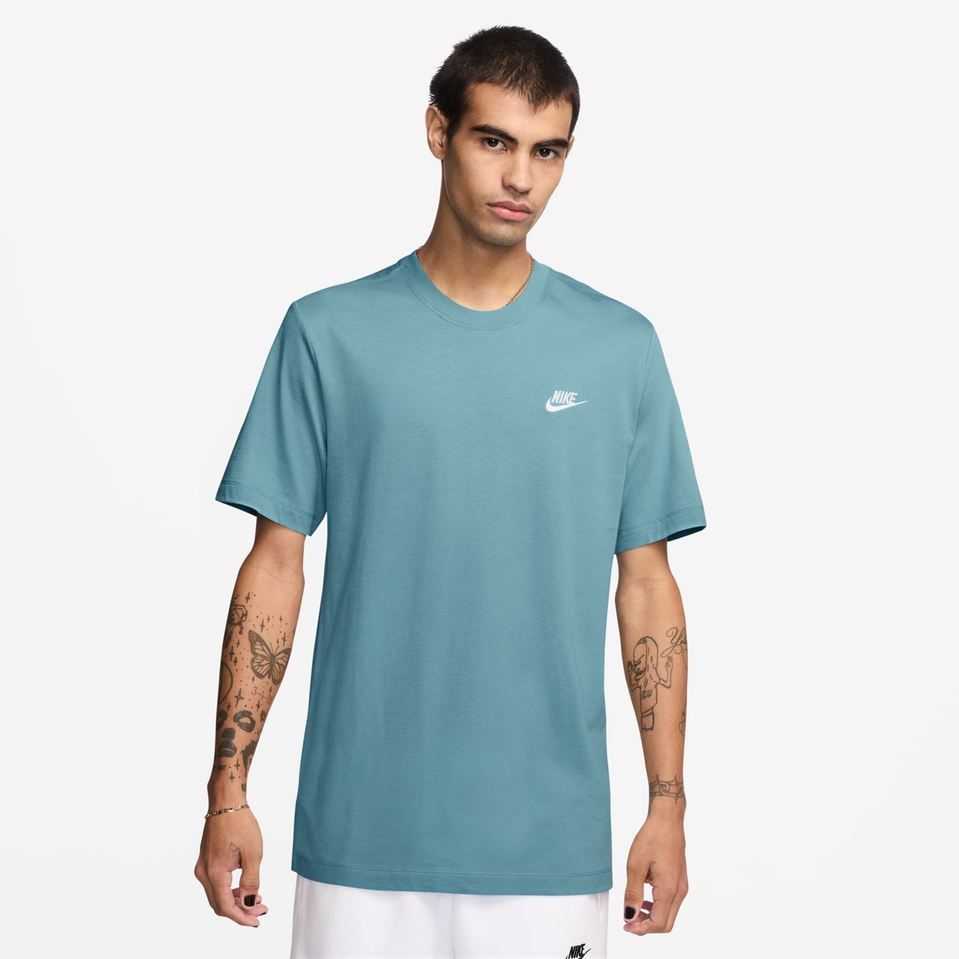 Nike Sportswear Club T-shirt Heren - blaugrau,