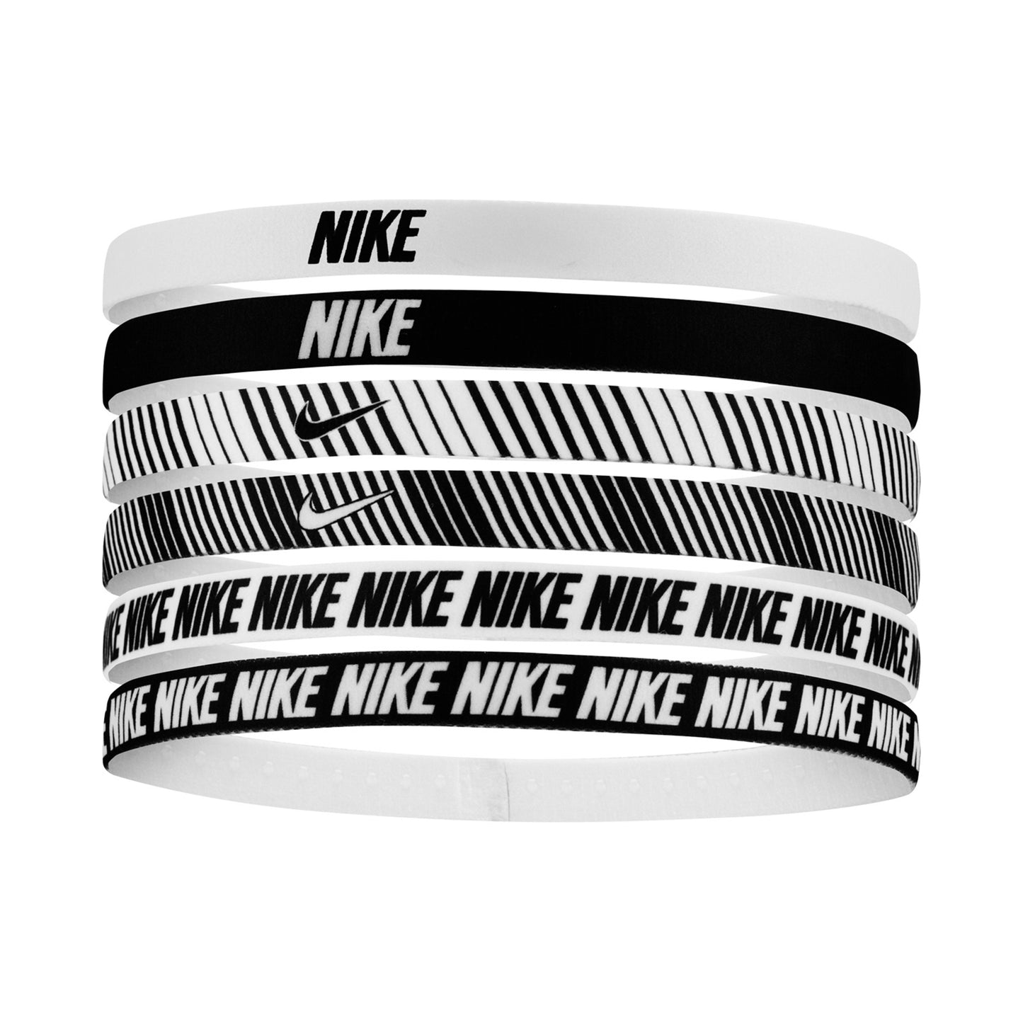Nike Nike Flex Classic Printed Bandeau Pack De 6-Blanc,Noir