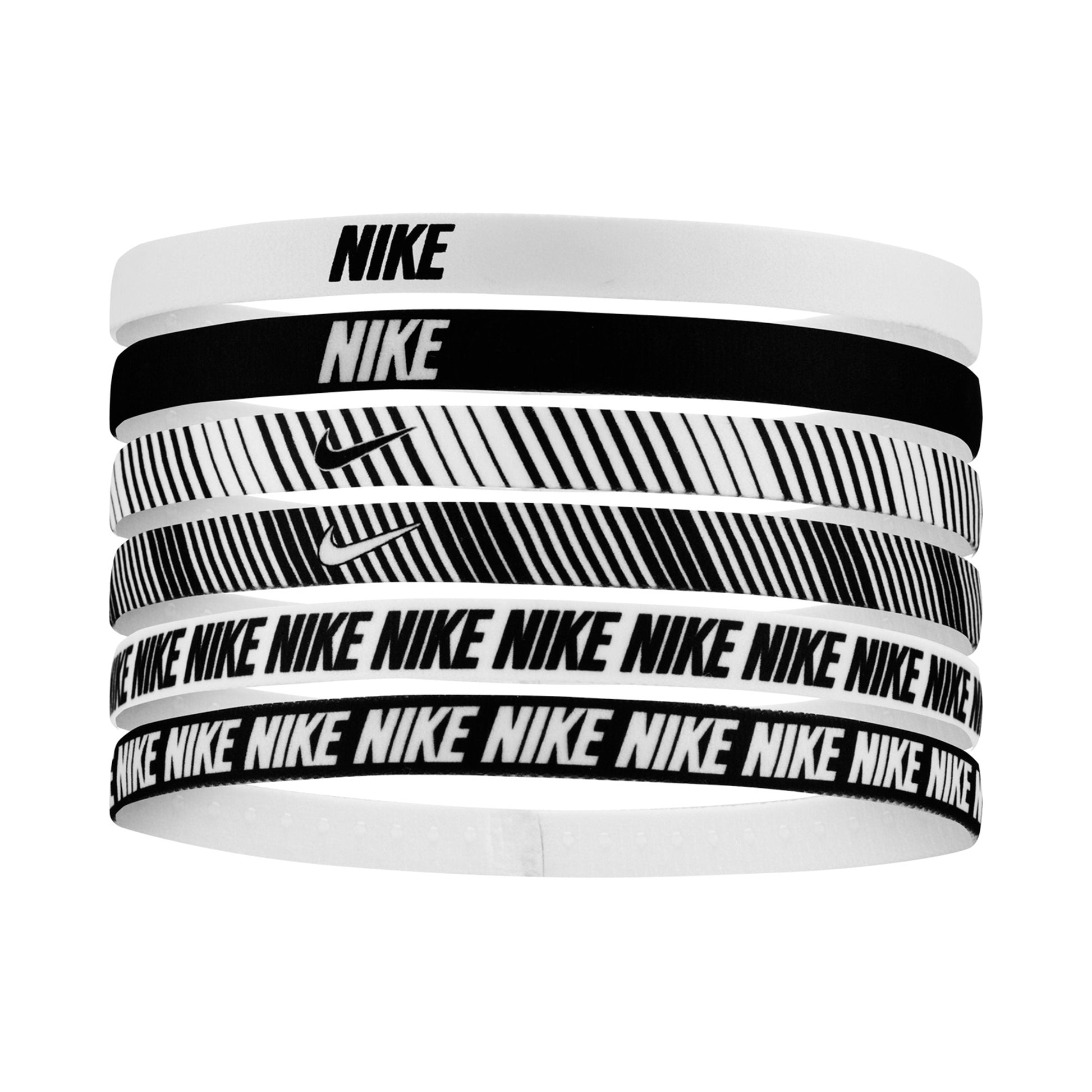 Nike Nike Flex Classic Printed Bandeau Pack De 6-Blanc,Noir