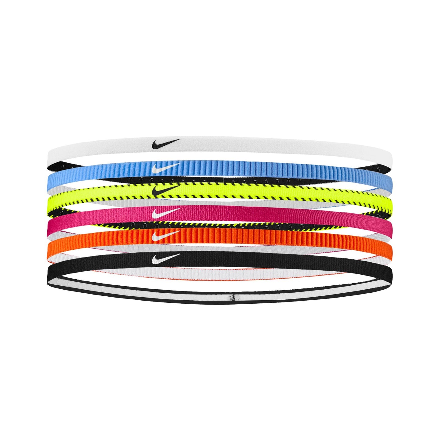Nike Nike Flex Classic Slim Bandeau Pack De 6-Jaunes Fluo,Pink