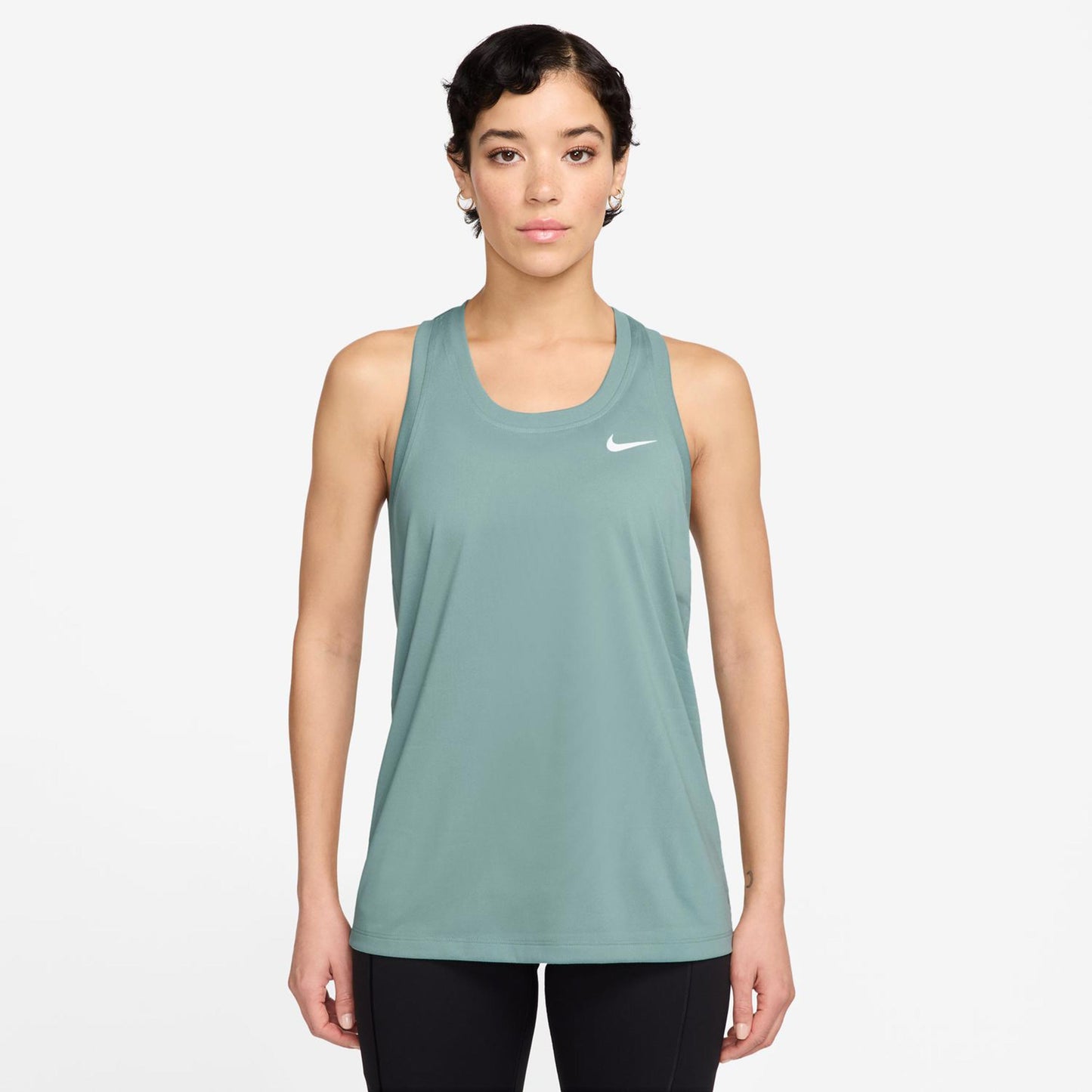 Nike Dri-Fit Racer Débardeur Tank Top Femmes-Sauge