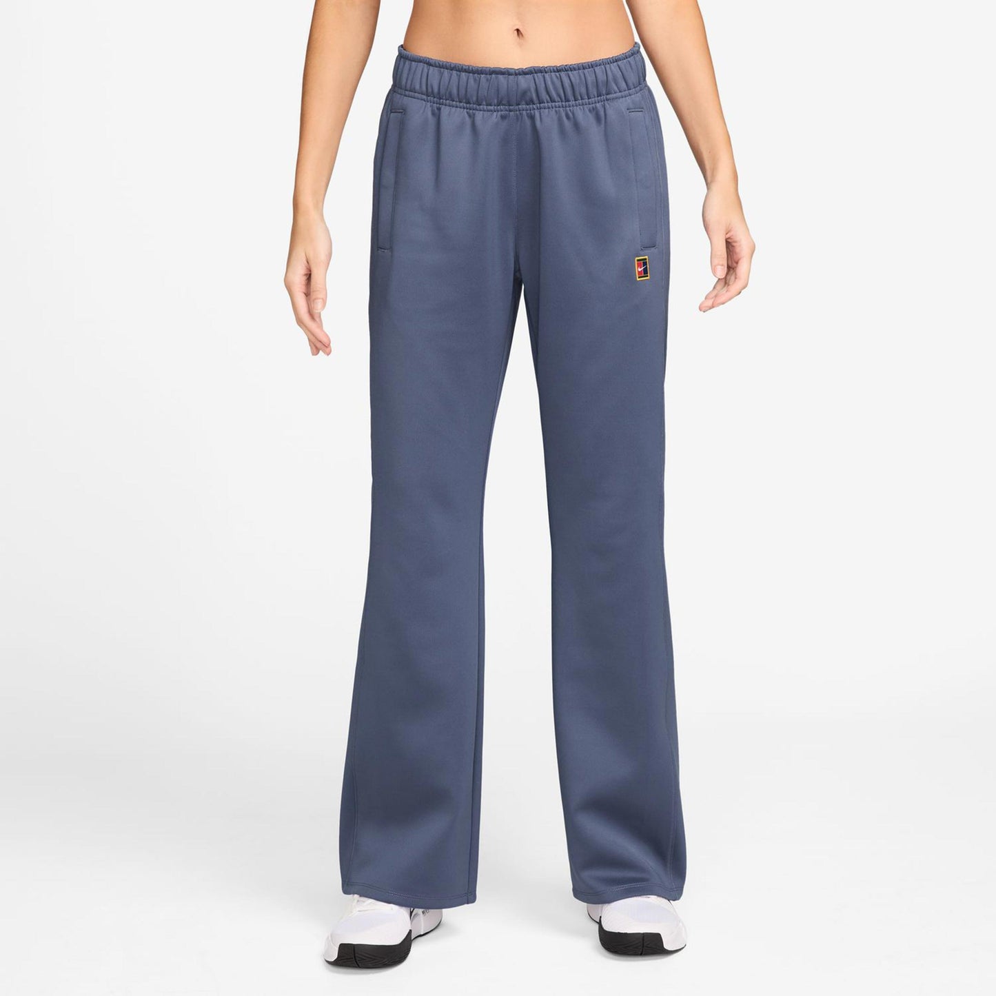 Nike Court Mid Rise Polyknit Heritage Trainingsbroek Dames-Blaugrau