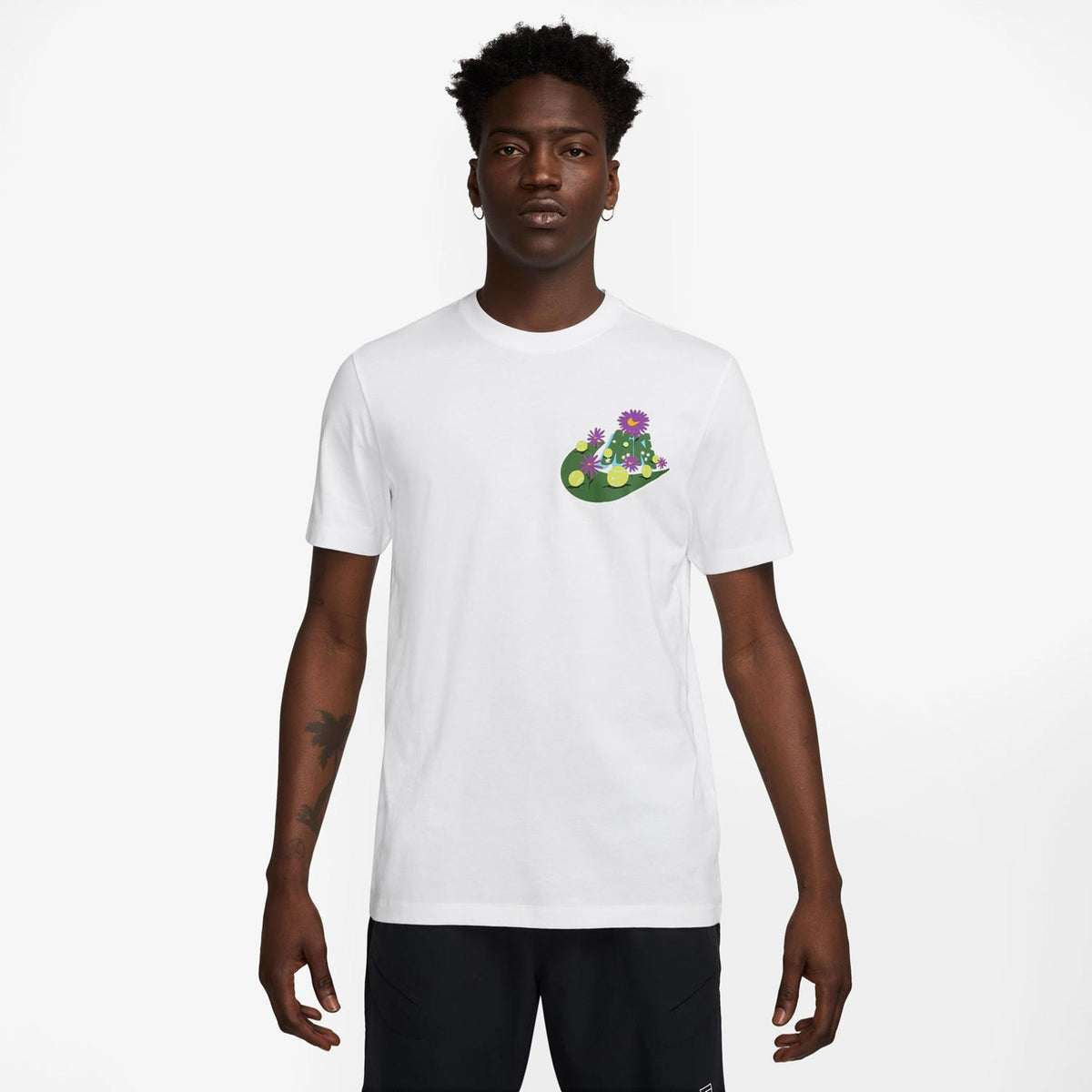 Nike Court T-shirt Hommes-Blanc