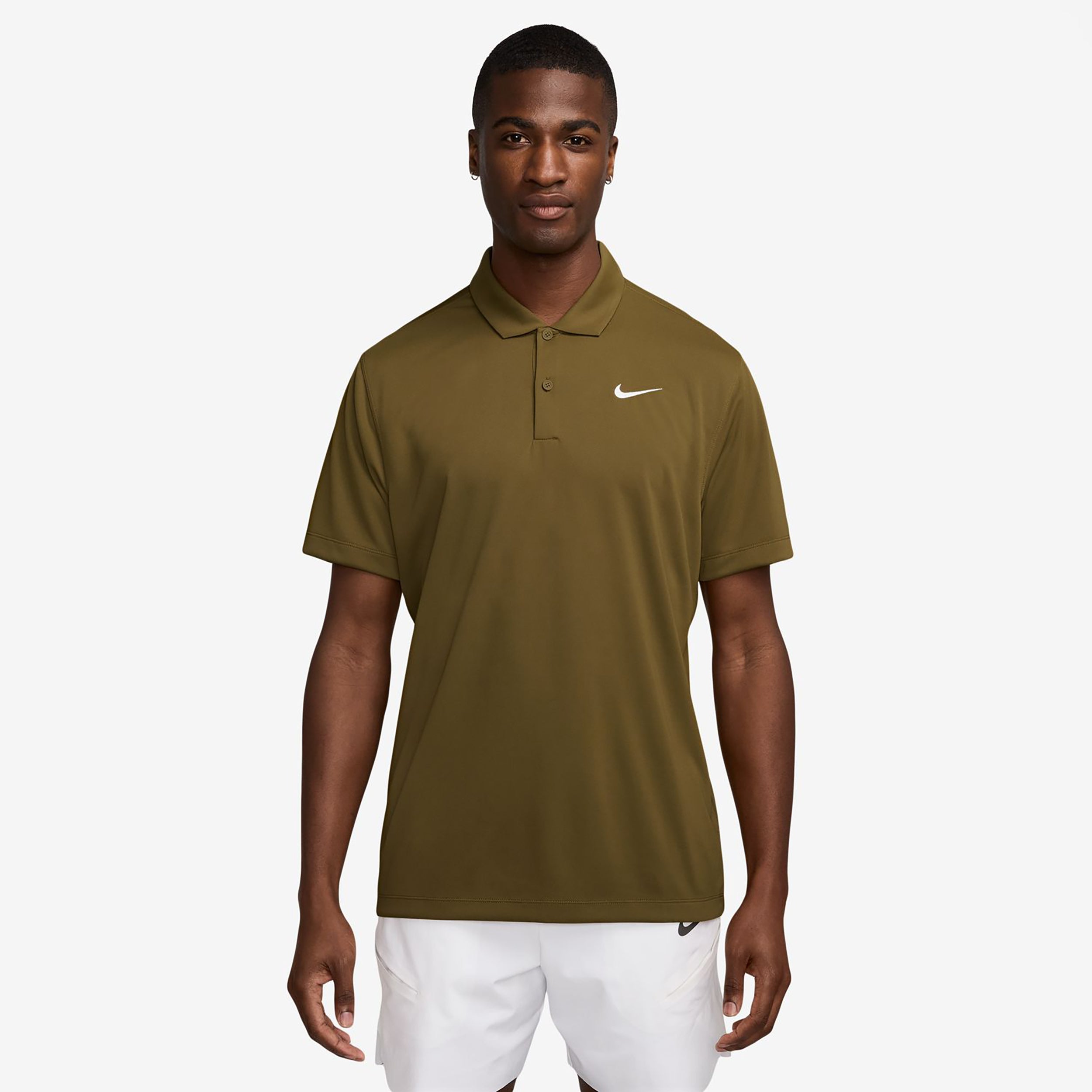 Nike Dri-Fit Victory Court Solid Polo Heren - olijf