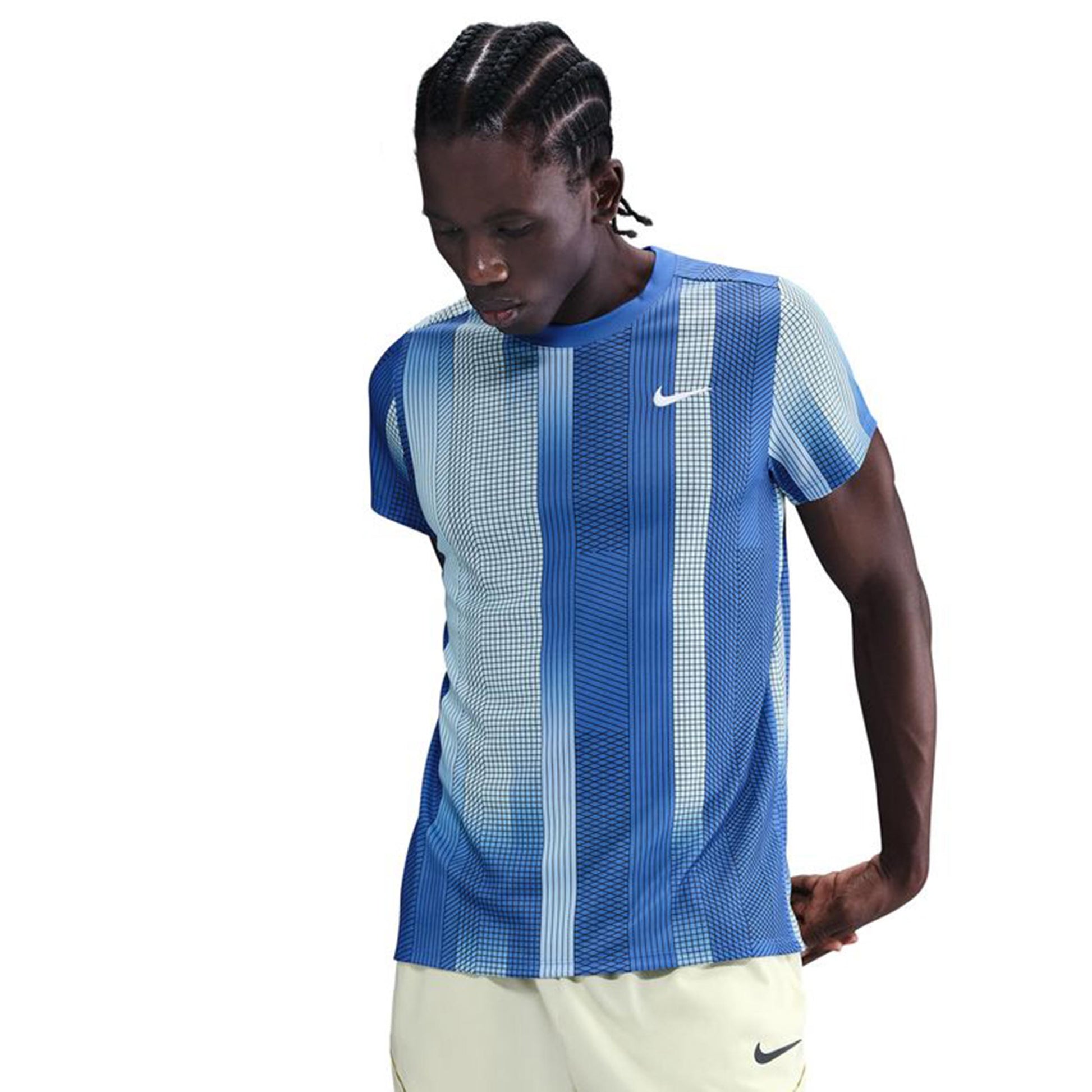 Nike Court Dri-Fit Victory Print T-shirt Heren-Blauw,Lichtblauw