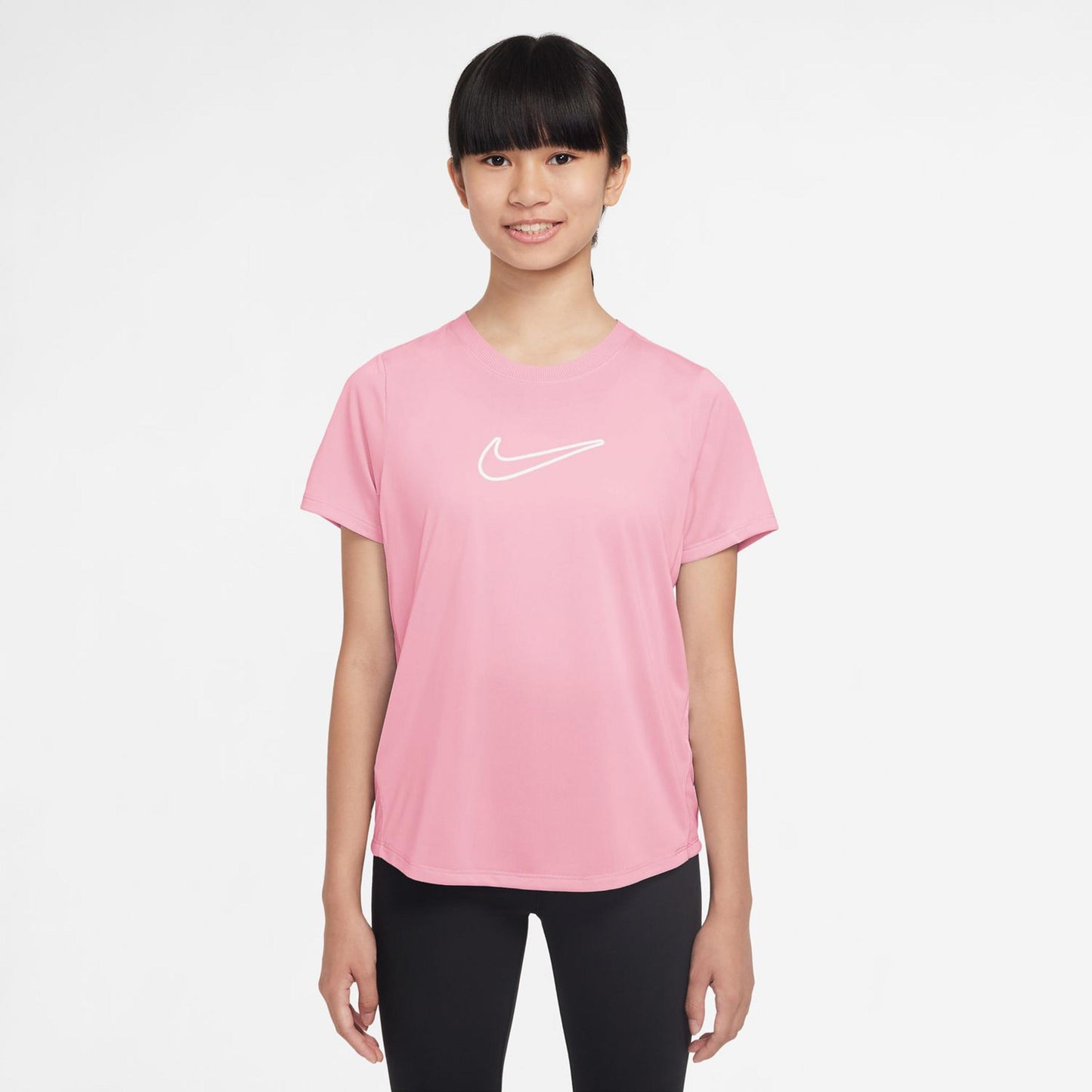 Nike Dri-Fit One T-shirt Meisjes-Roze,Wit