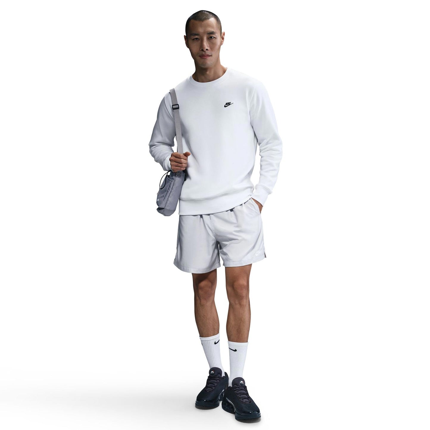 Nike Club Crew Sweatshirt Heren-Wit