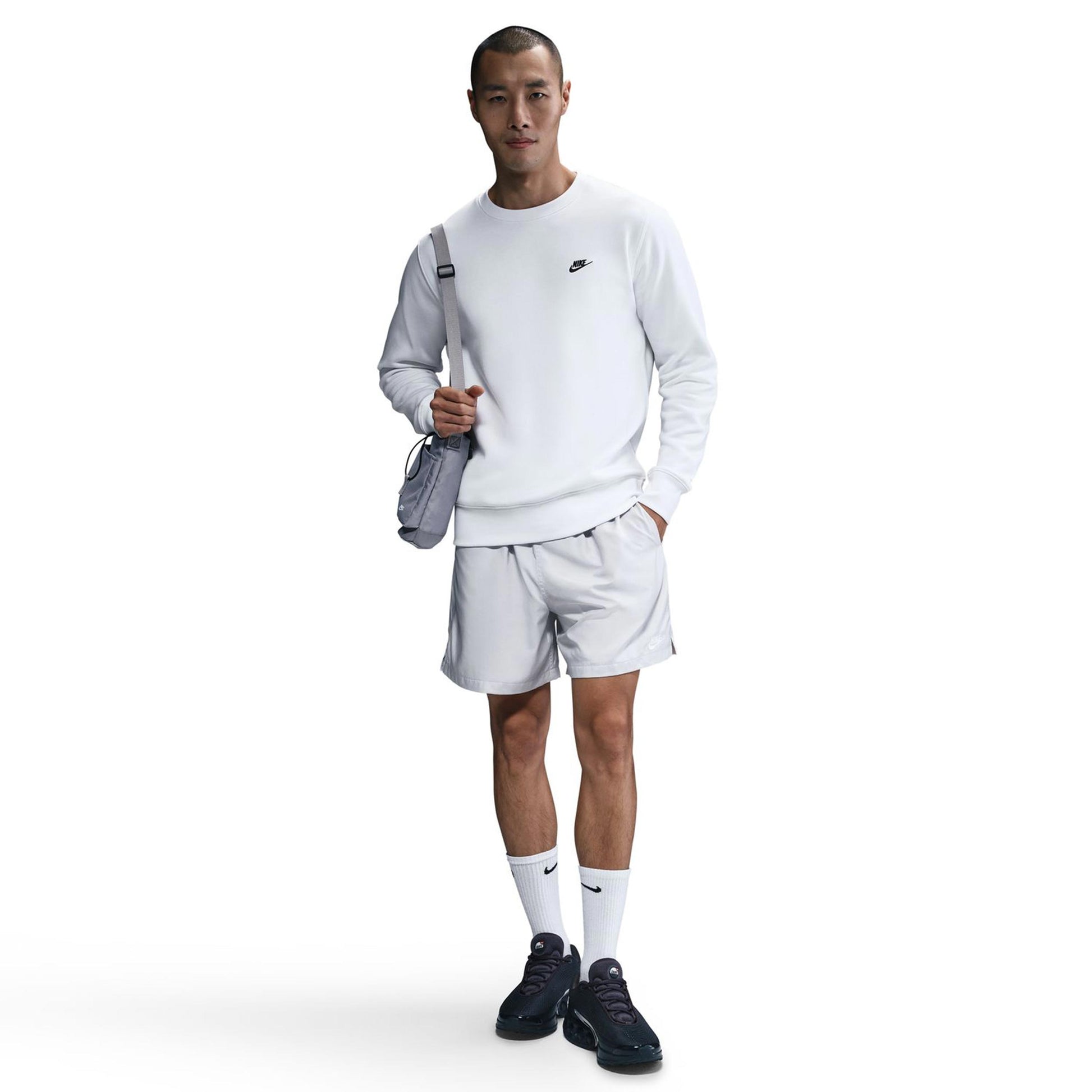 Nike Club Crew Sweatshirt Heren-Wit