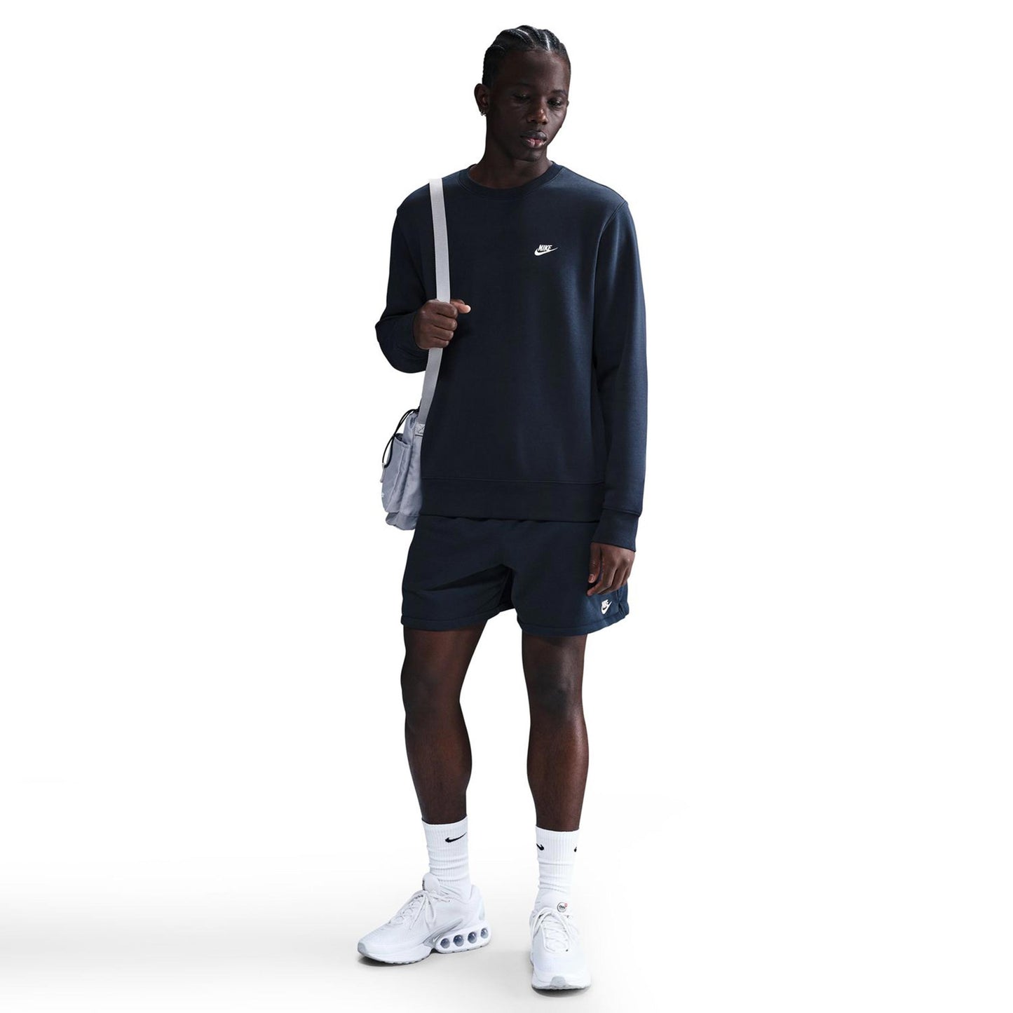 Nike Club Crew Sweat-shirt Hommes-Bleu Foncé