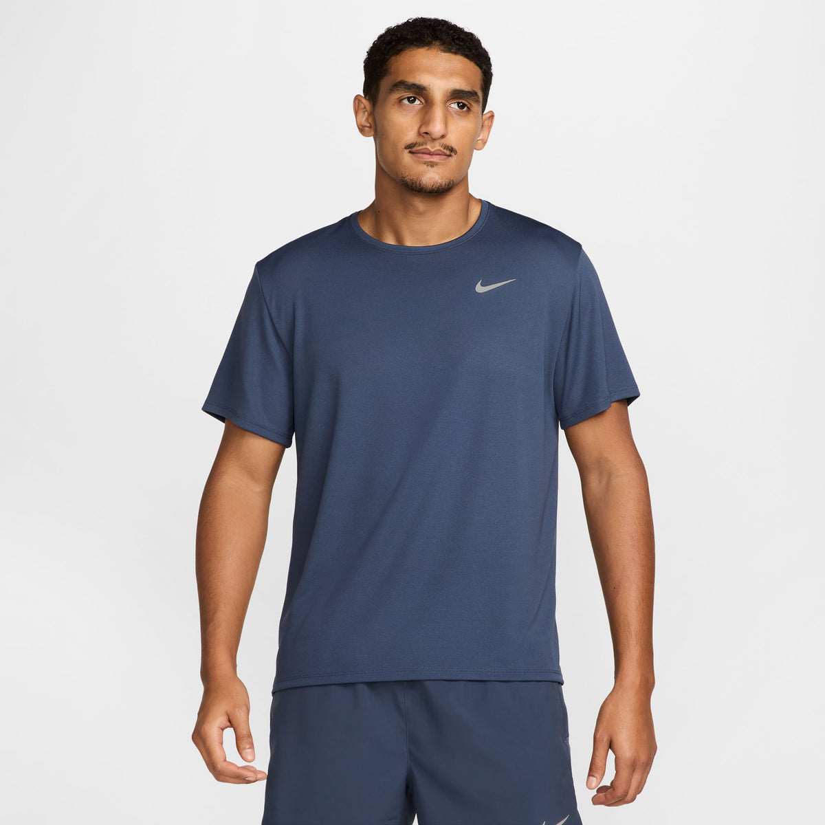 Nike Miler Hardloopshirt Heren - petrolblauw