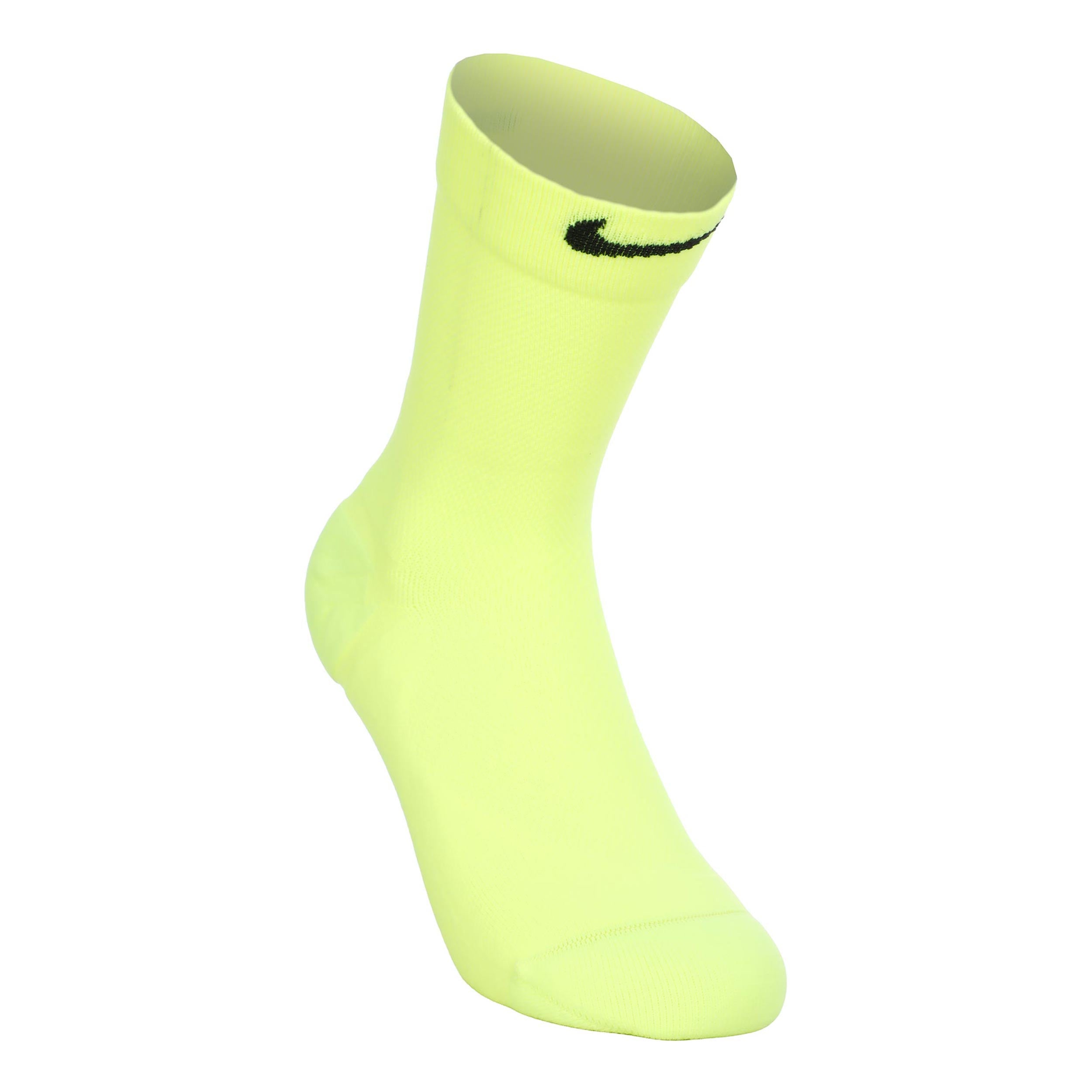 Nike Fast Midweight Crew Hardloopsokken-Geel,Zwart