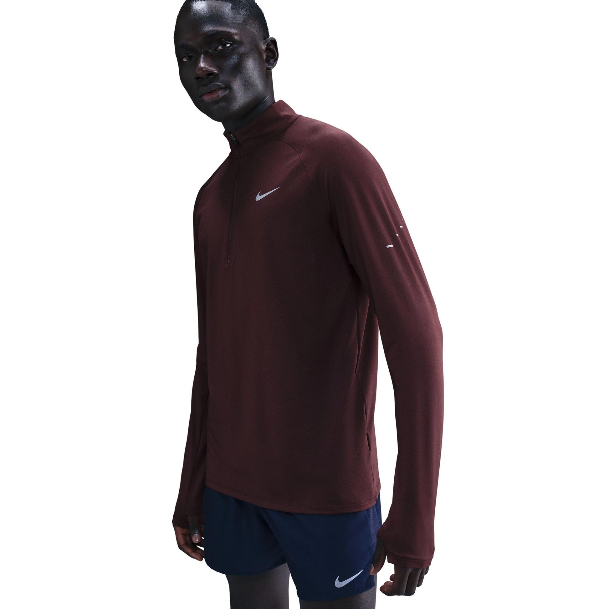 Nike Stride Maillot de course Hommes - rouge foncé, argent