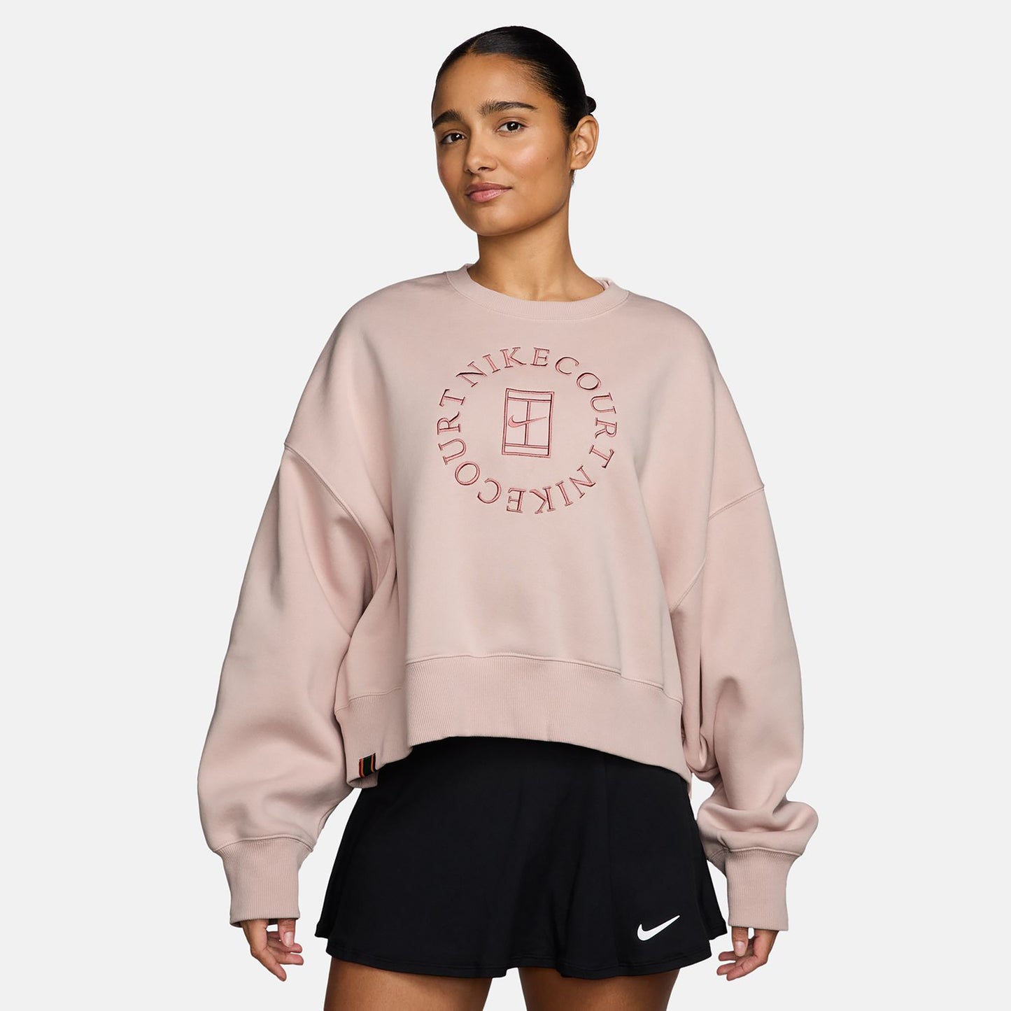 Nike Court Phoenix Over-Oversized Crew Heritage Sweatshirt Dames - oud roze, mauve