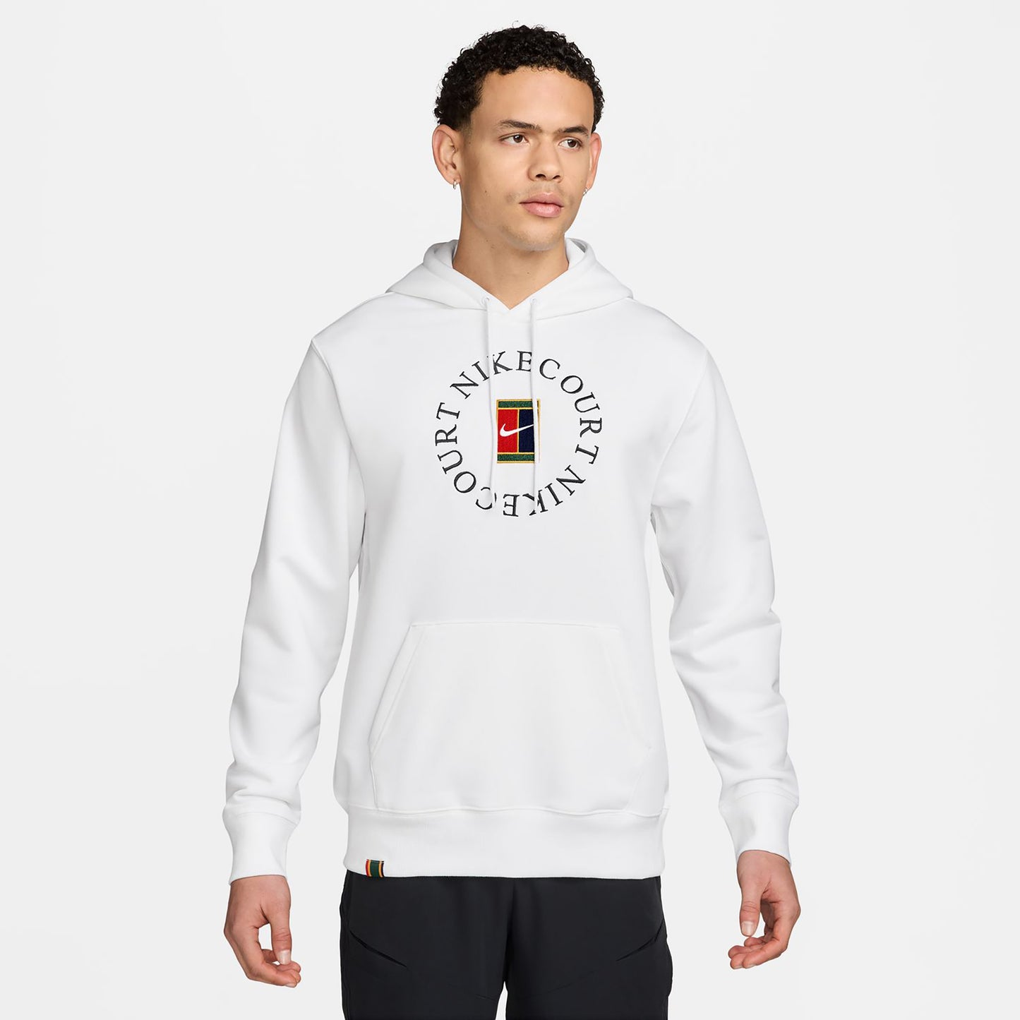 Nike Court Dri-Fit Heritage Sweater met capuchon Heren - wit, zwart