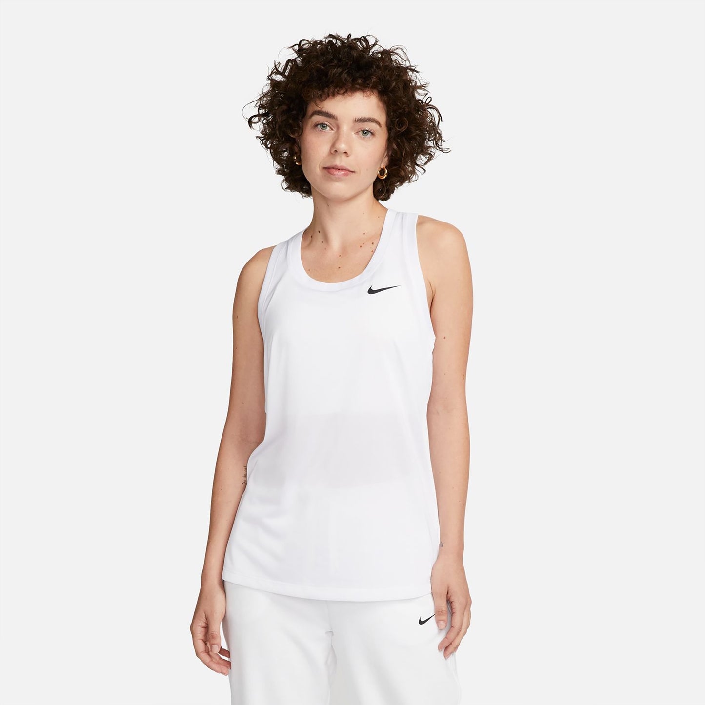 Nike Dri-Fit Regular Racerback Tanktop Dames - wit, zwart