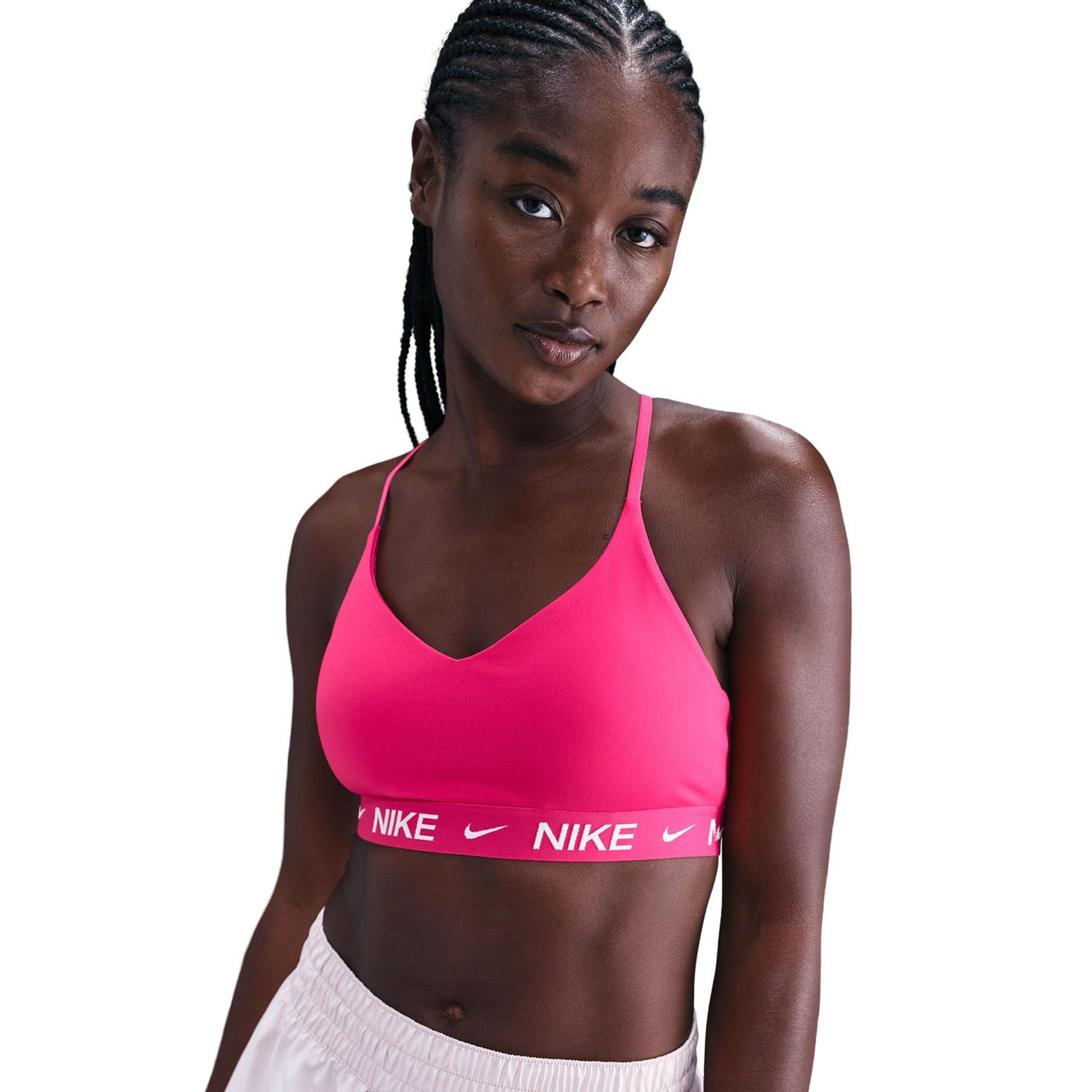 Nike Dri-Fit INDY LGT Support Sport-bh Dames-berry