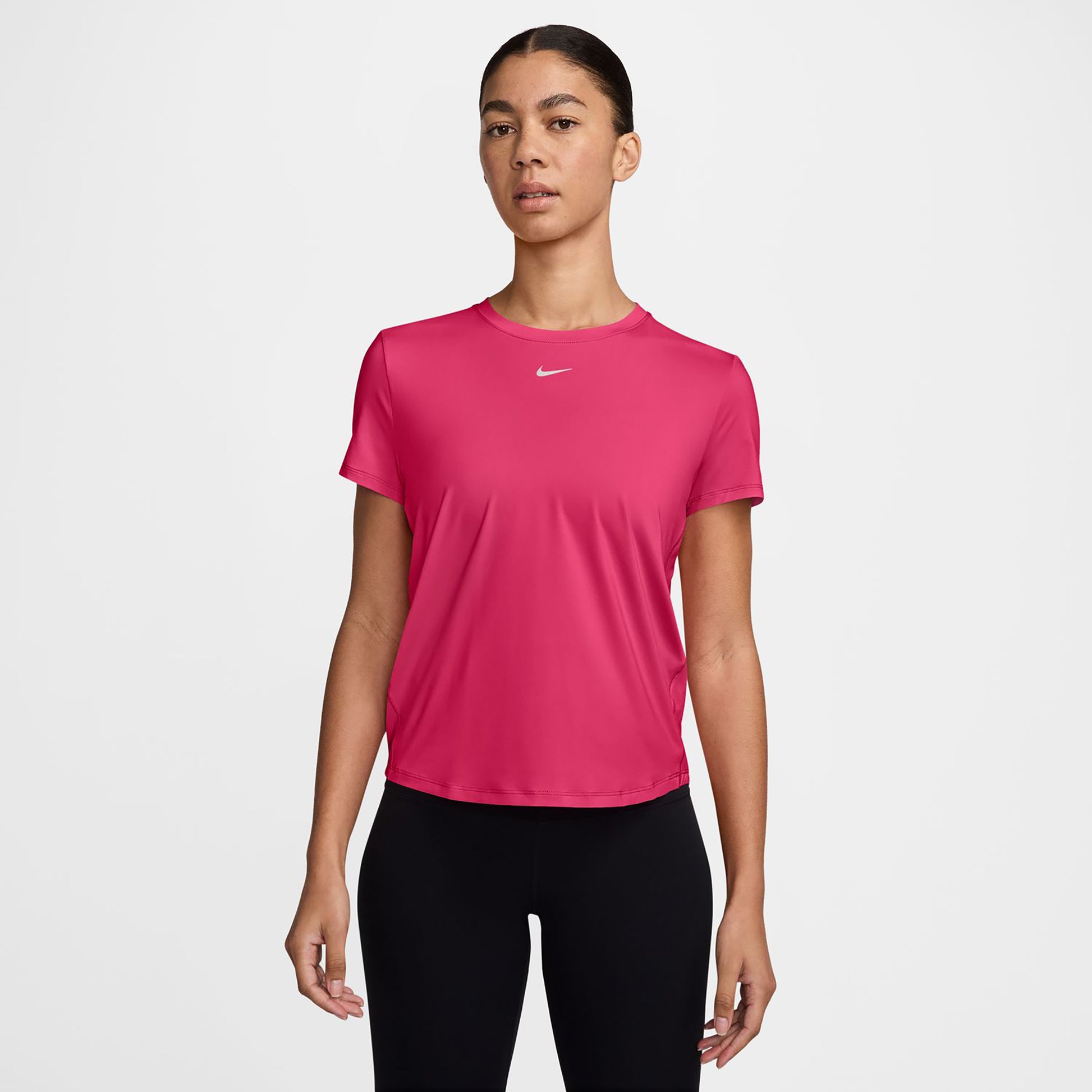 Nike One Classic Dri-FIT T-shirt Dames-berry, wit