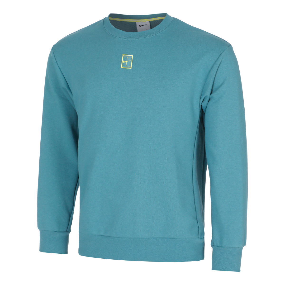 Nike Court Dri-Fit Fleece Heritage Sweatshirt Heren - petrolblauw,