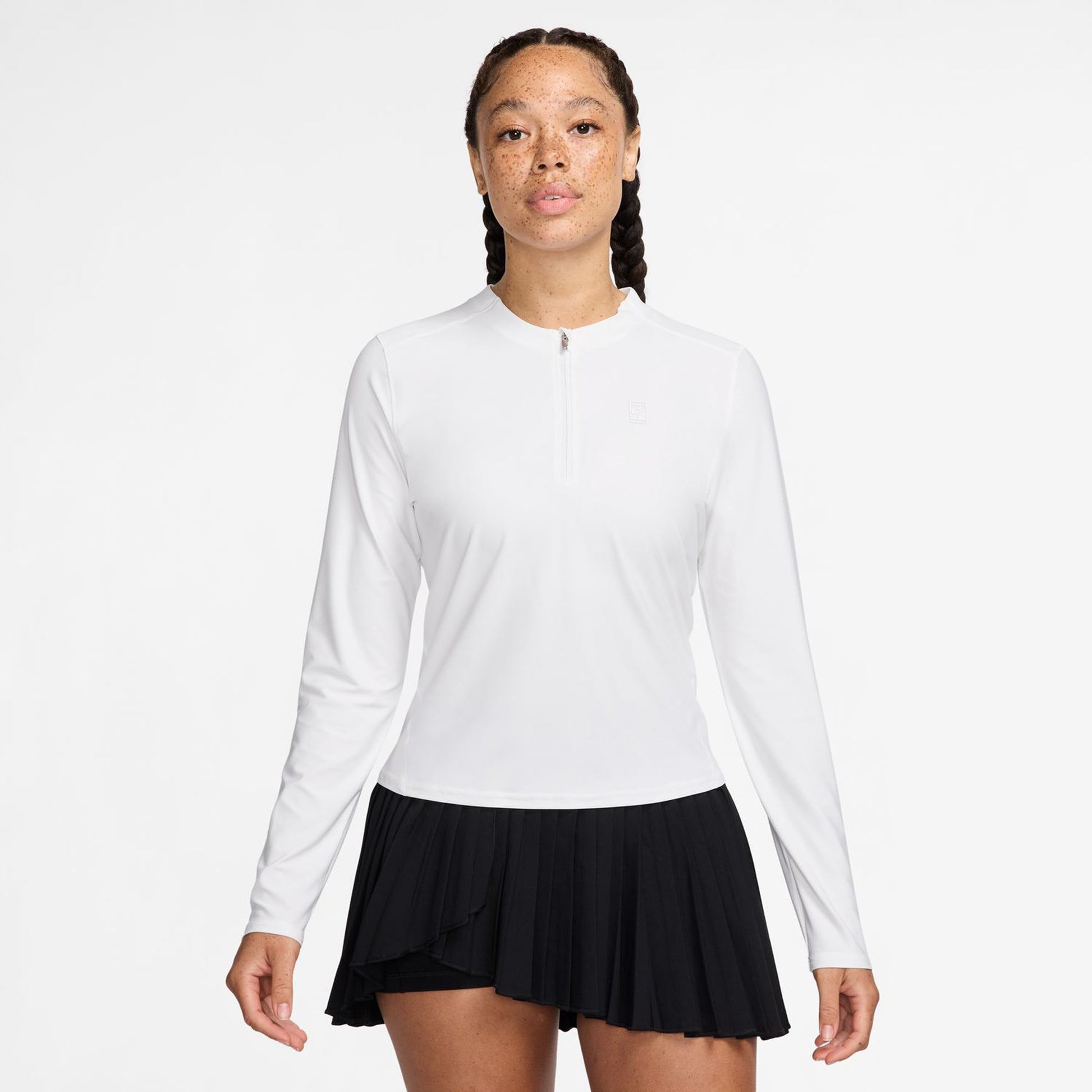 Nike Court Dri-Fit Advantage Longsleeve Dames-Wit,Wit