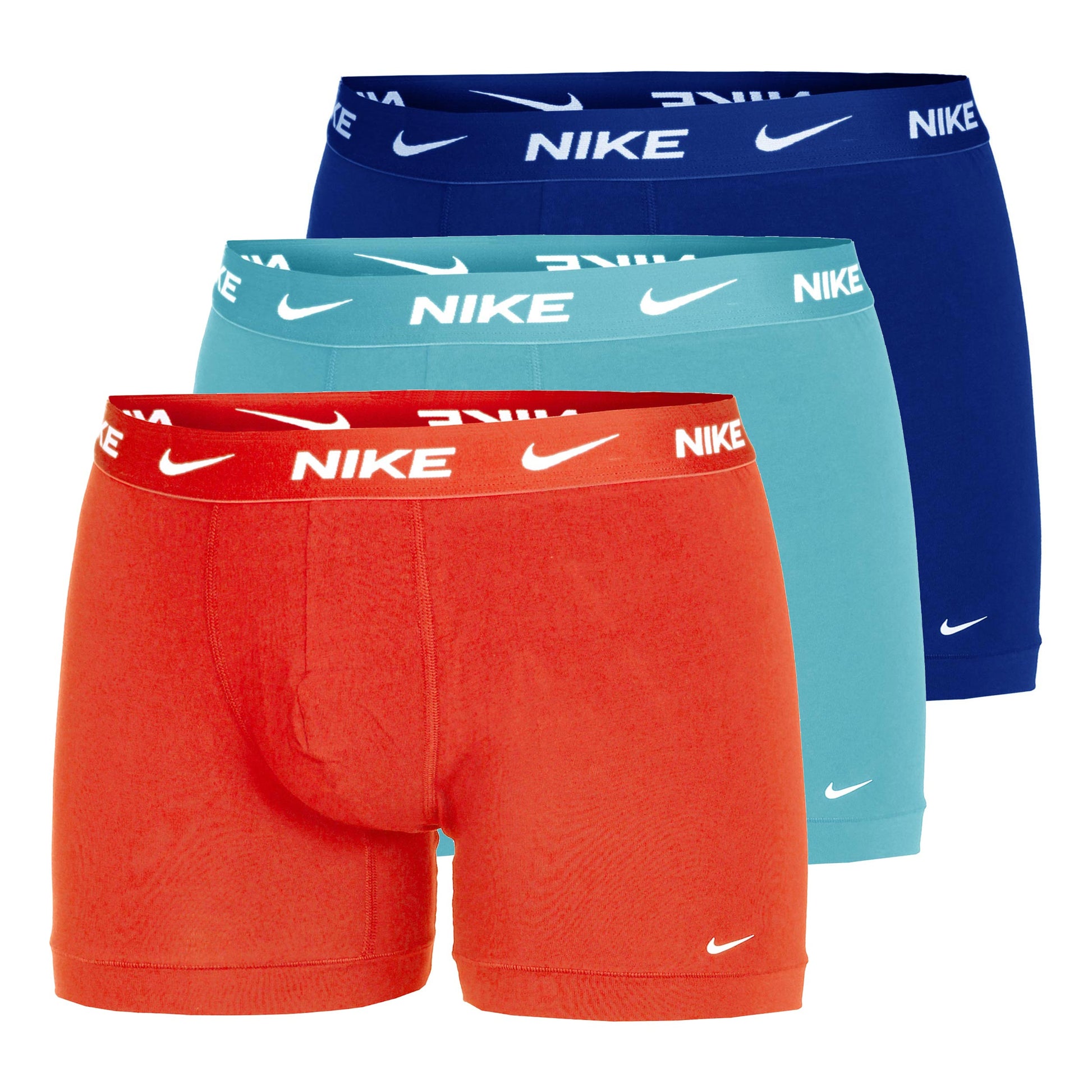 Nike Dri-Fit Essential Micro Trunk Boxershort Verpakking 3 stuks Heren - rood, turkoois