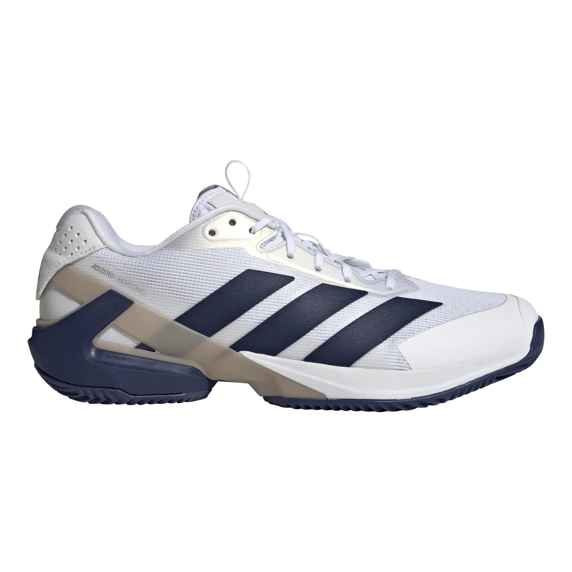 adidas adizero Ubersonic 5 Gravelschoen Heren - wit, donkerblauw