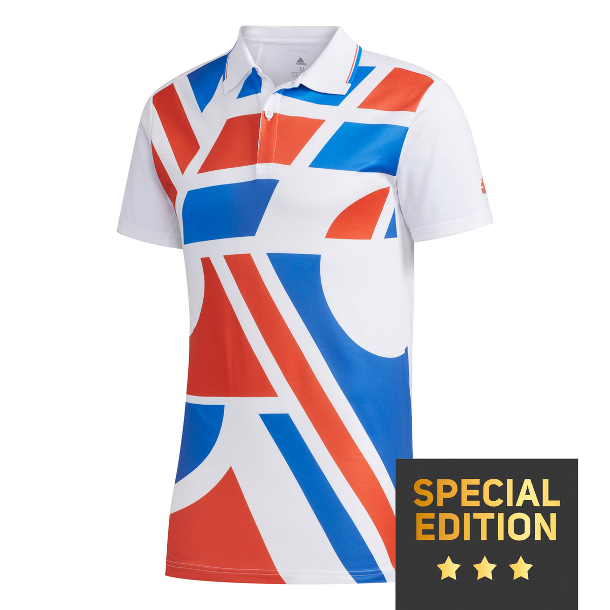 adidas Graphic Polo Heren - wit, blauw