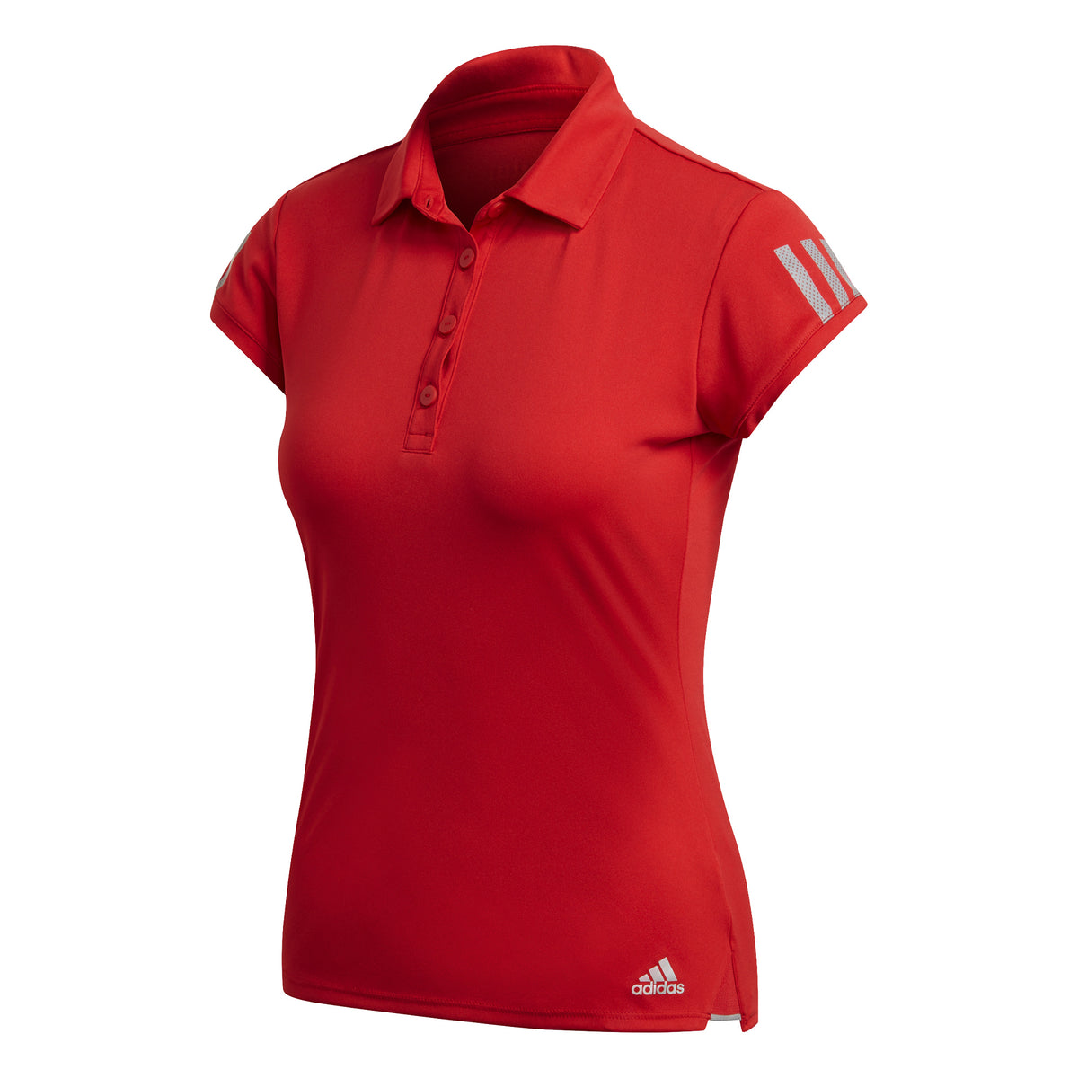adidas 3Stripes Polo Dames - rood, grijs