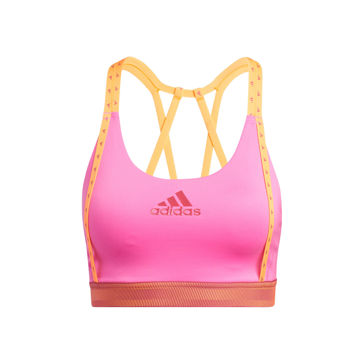 adidas Don´t Rest Branded Sport-bh Dames - neonroze, geel