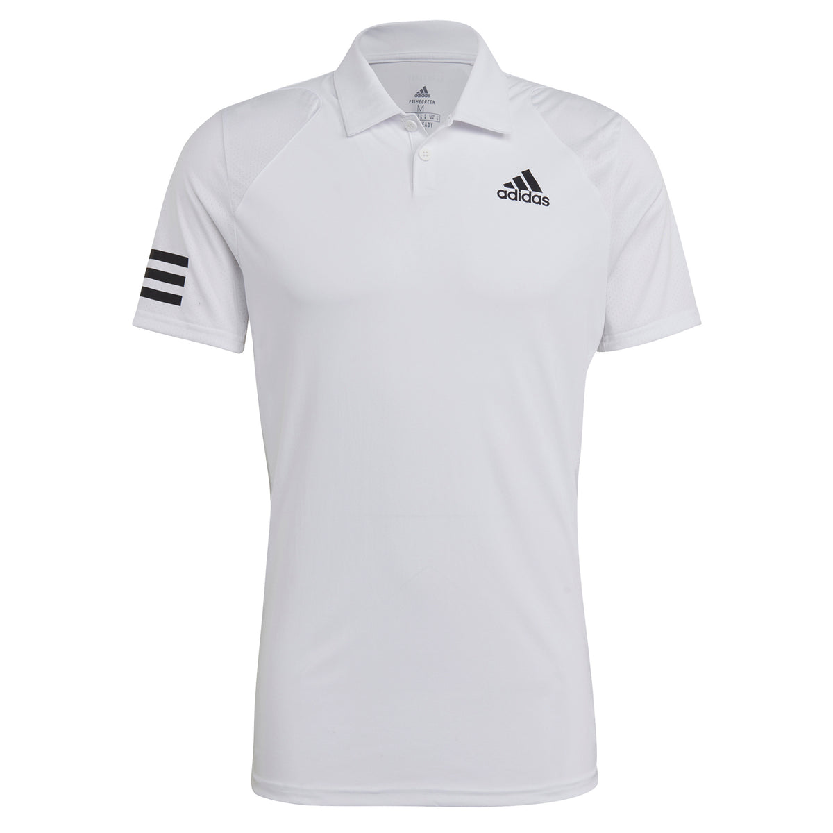 adidas Club 3 Stripes Polo Heren - wit, zwart