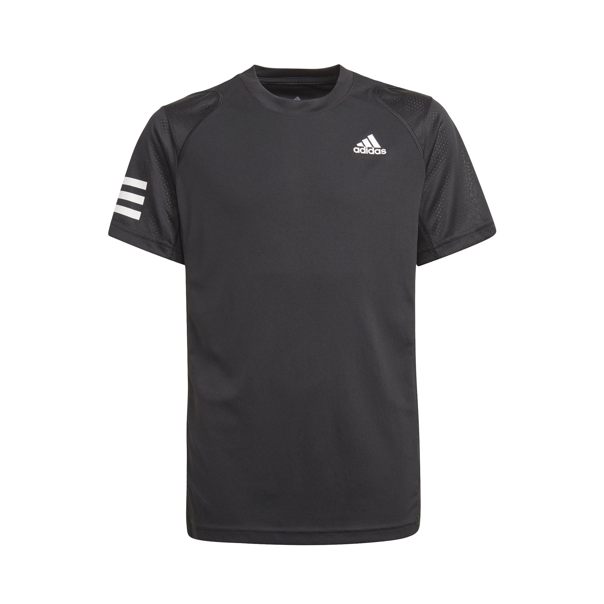 adidas Club 3 Stripes T-shirt Garçons - noir, blanc