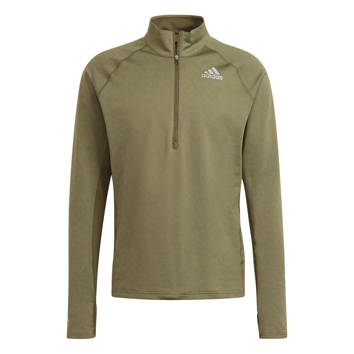 adidas Half-Zip Longsleeve Heren - olijf,