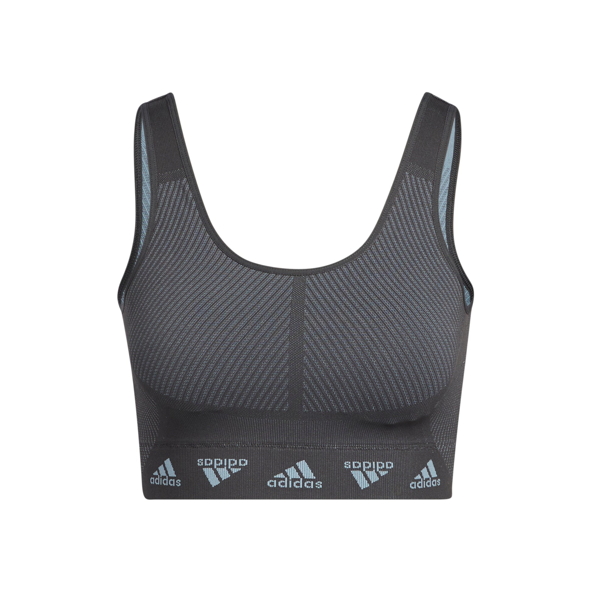adidas Aeroknit Soutien-gorge sport Femmes - gris foncé