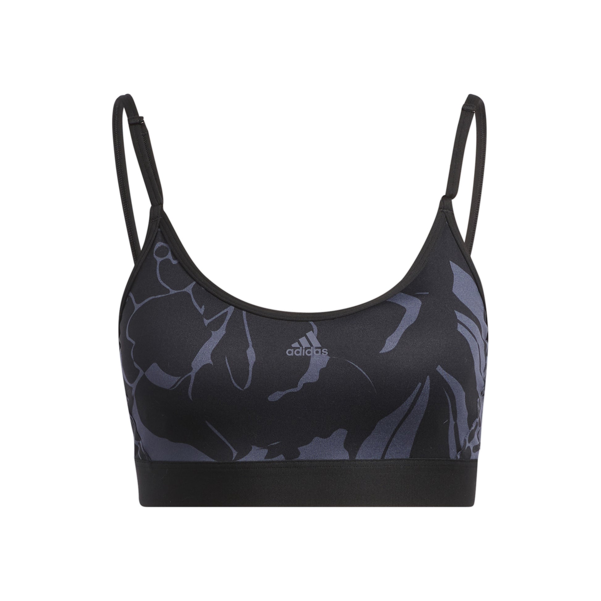 adidas Training Flower Light Support Sport-bh Dames - donkerblauw, blauw