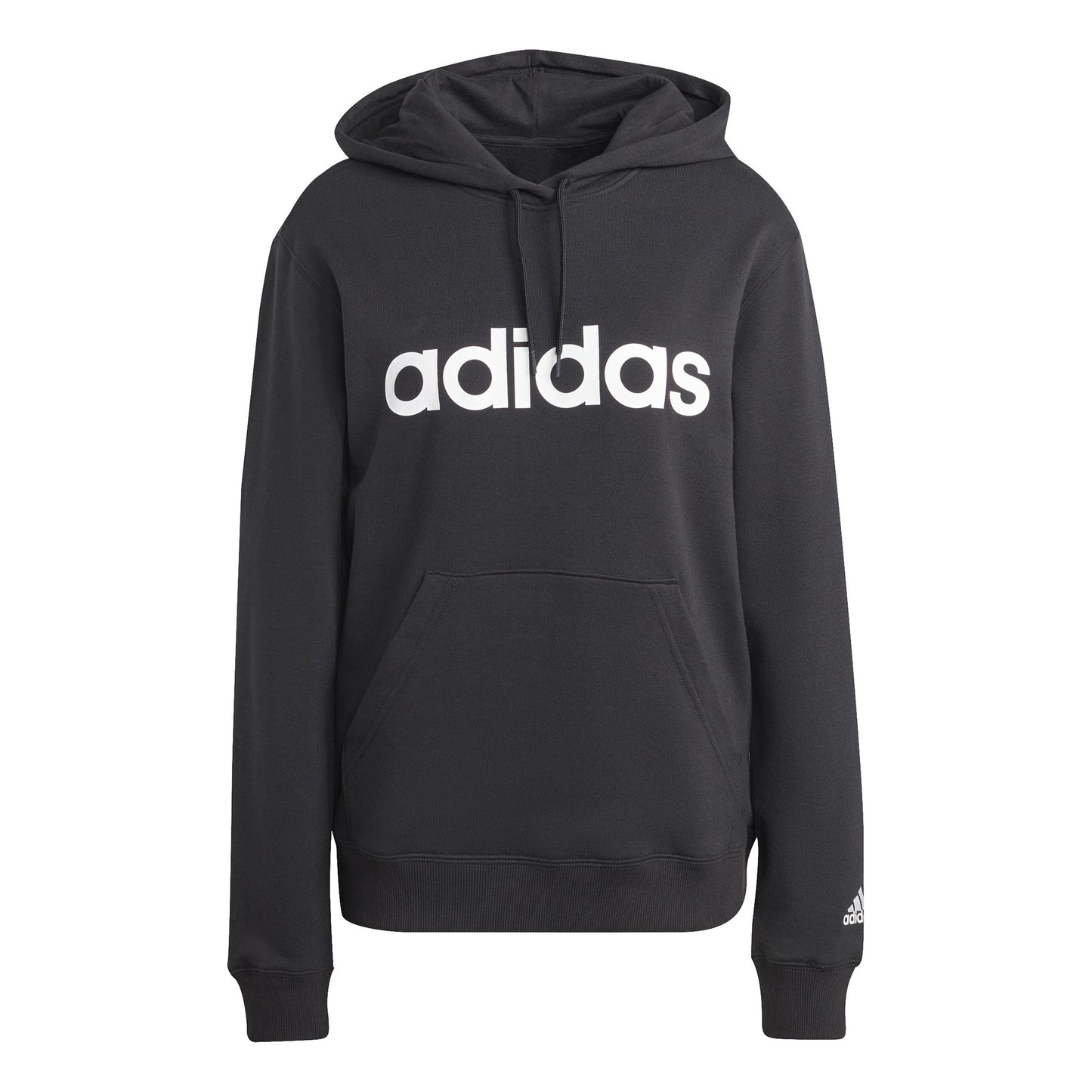 adidas Essentials Linear Sweater Met Capuchon Dames-Zwart,Wit