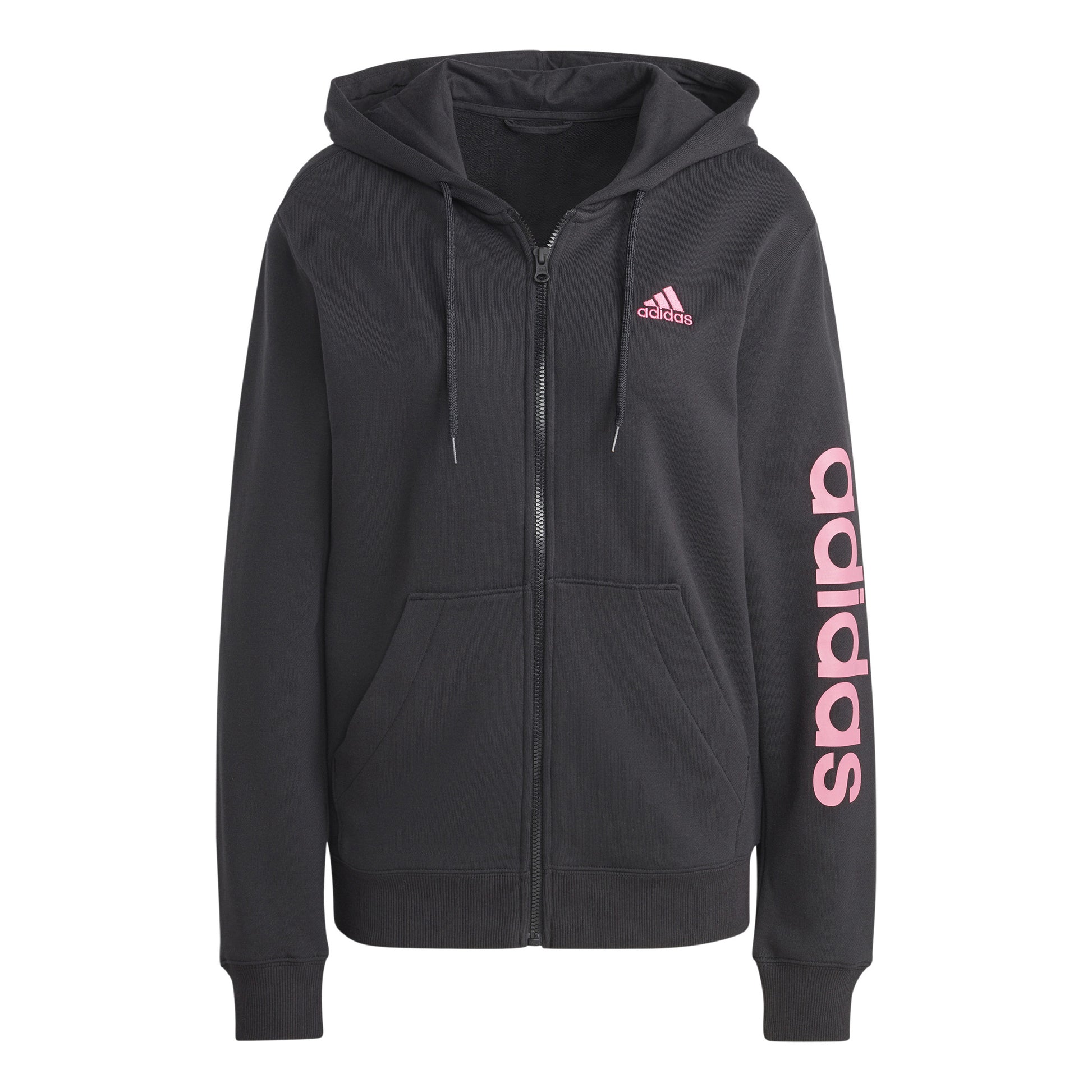 adidas Linear French terry Full Zip Gilet en coton Femmes - noir, pink