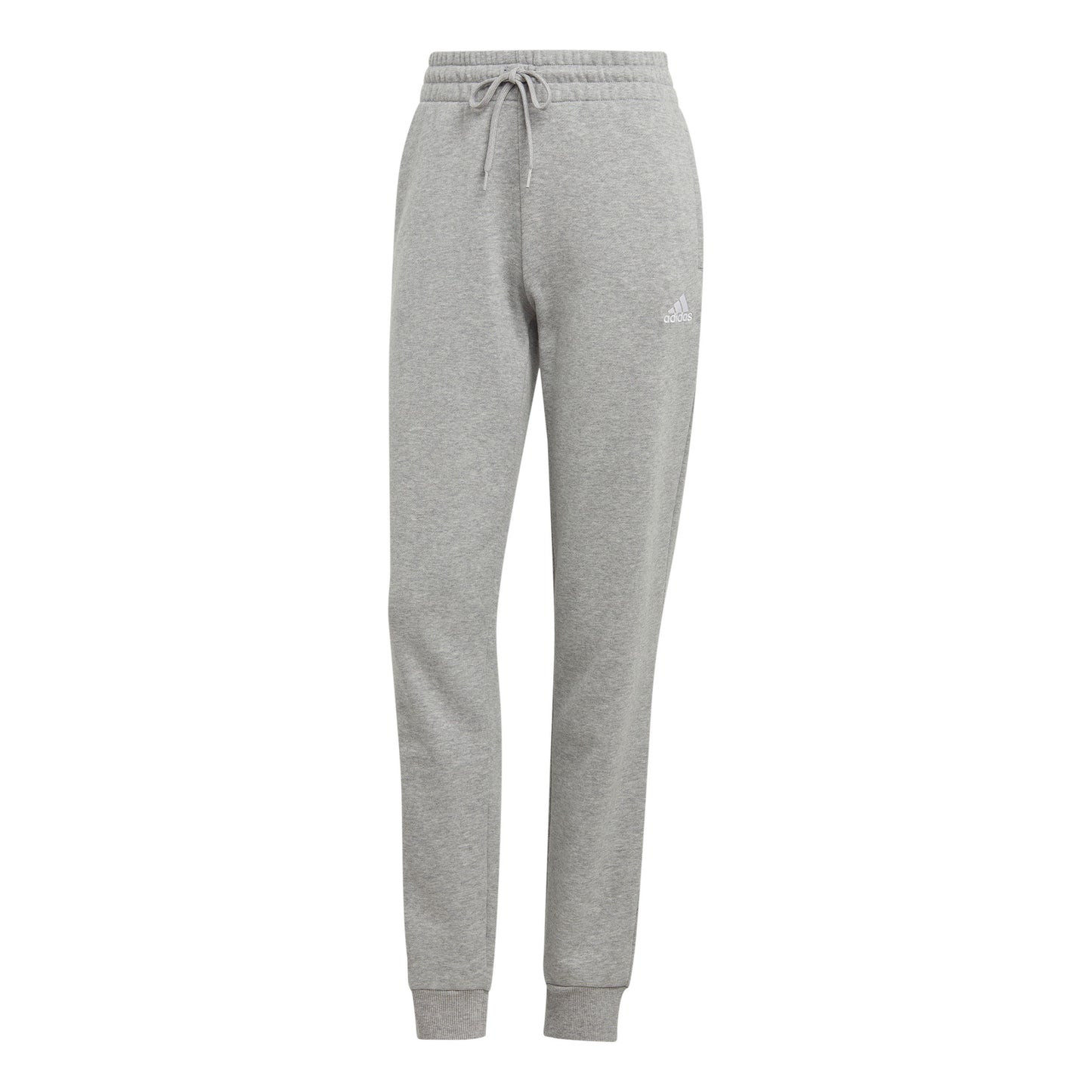 adidas Essentials Linear French Terry Cuffed Pantalon Survêtement Femmes-Gris Clair,Blanc