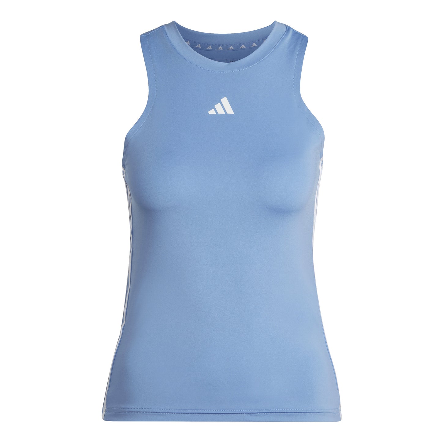 adidas Training  Regular 3-Stripes Tanktop Dames - lichtblauw, wit